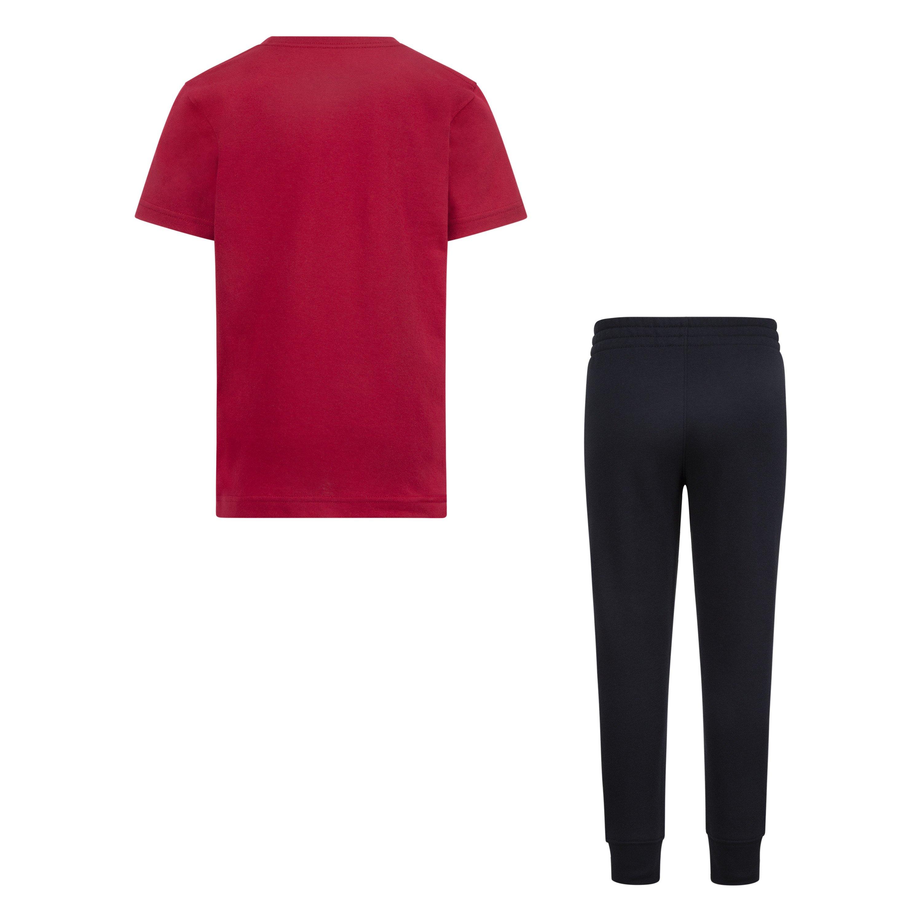 Jordan Jogger Little Kids' Red/Black Set