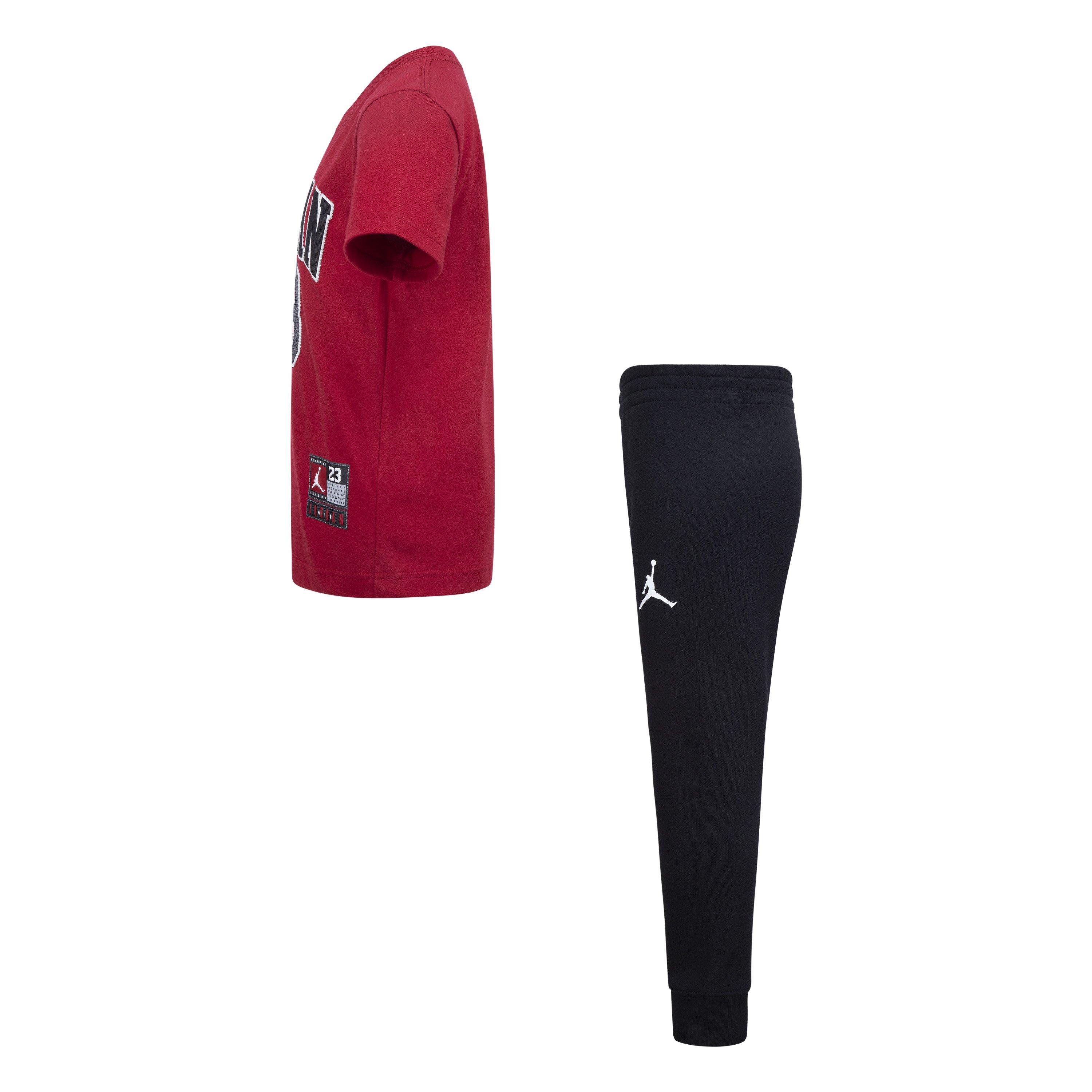 Jordan Jogger Little Kids' Red/Black Set