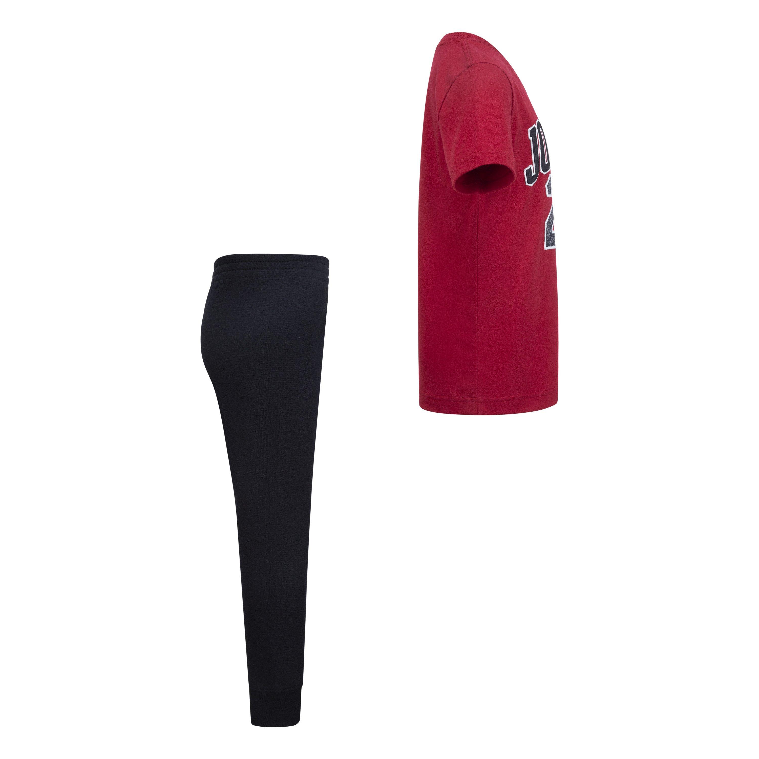 Jordan Jogger Little Kids' Red/Black Set