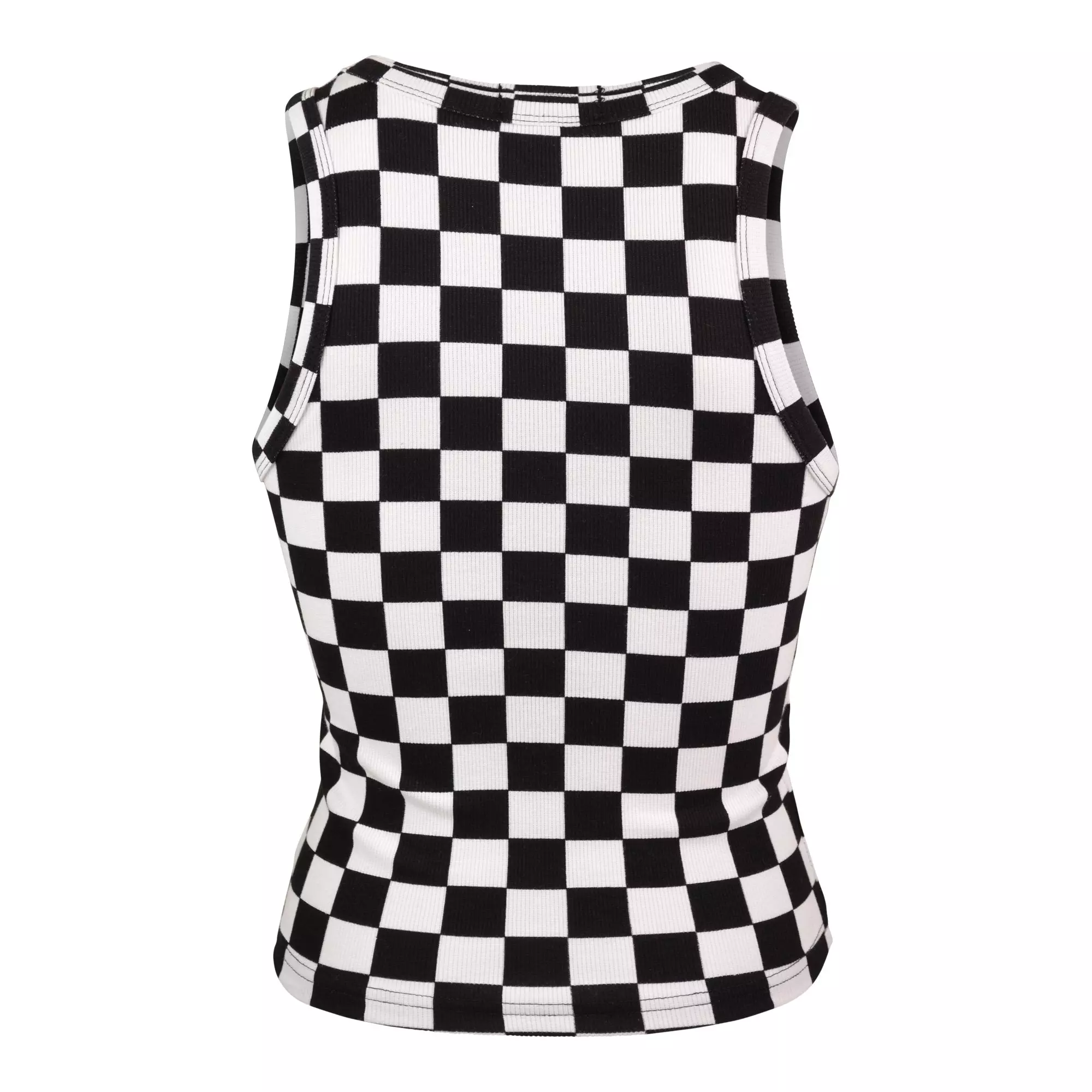 Von Dutch Women's Checkerboard Tank - White/Black - WHITE/BLACK