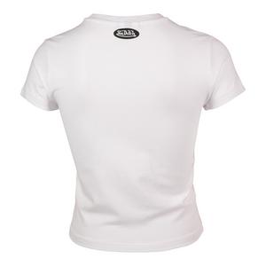 Von Dutch Women's "Leopard Print" Baby Tee - White