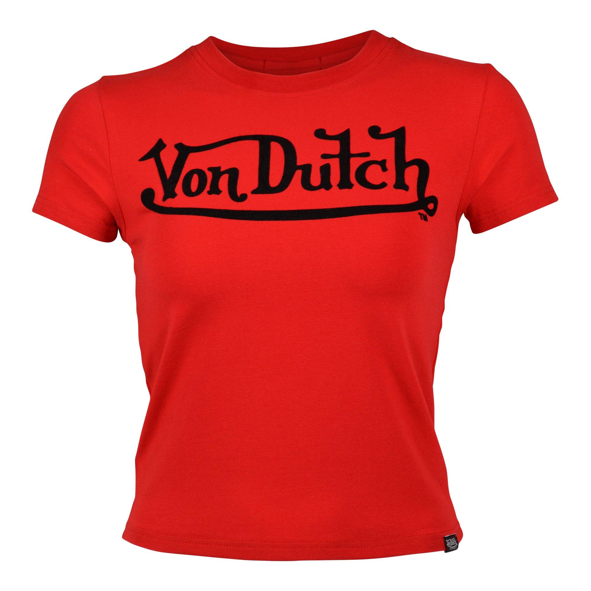 Von Dutch Women's Snake BH Baby Tee - Red - RED Thumbnail View 1