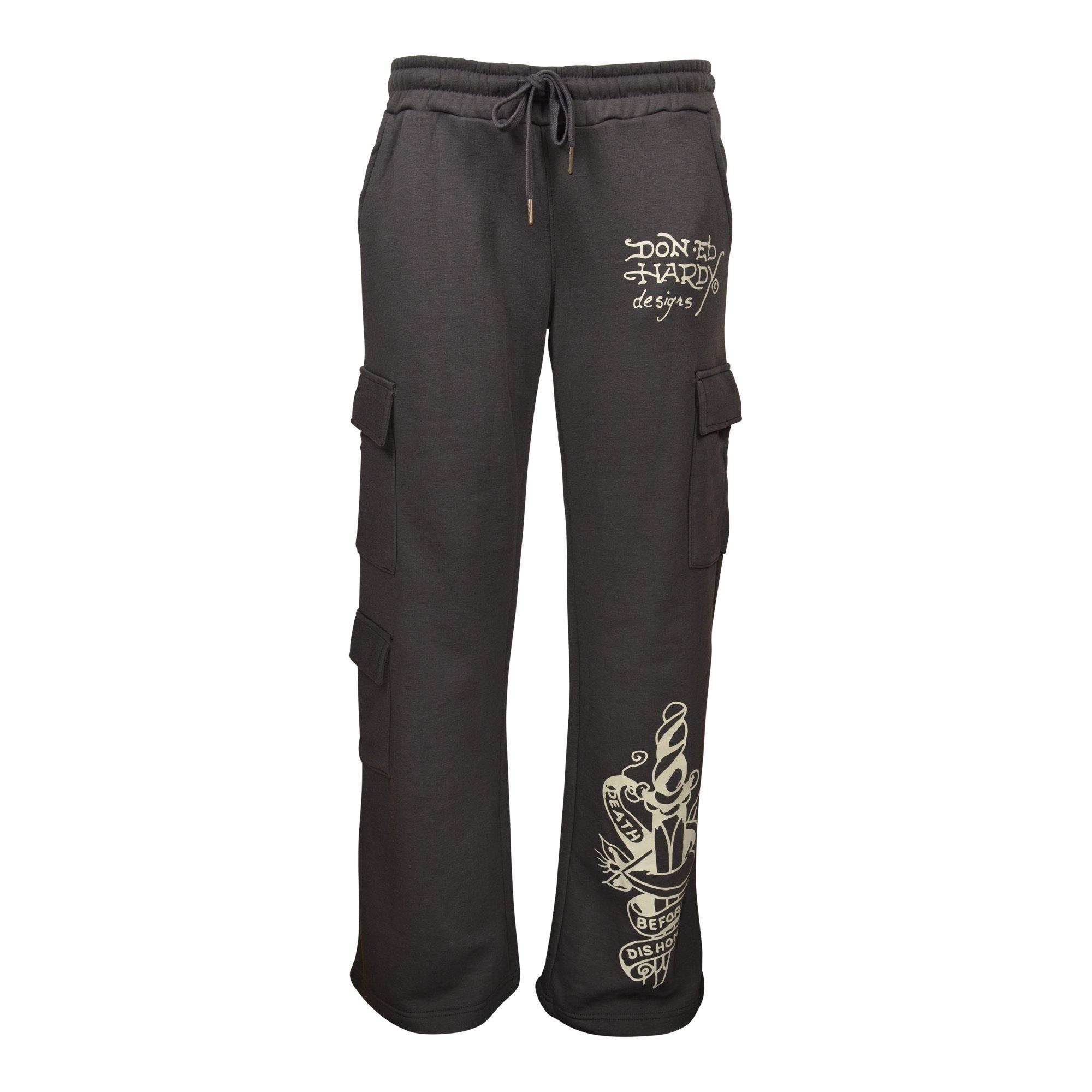 Ed Hardy Women's Panther Fleece Cargo Pants - Grey | Hibbett