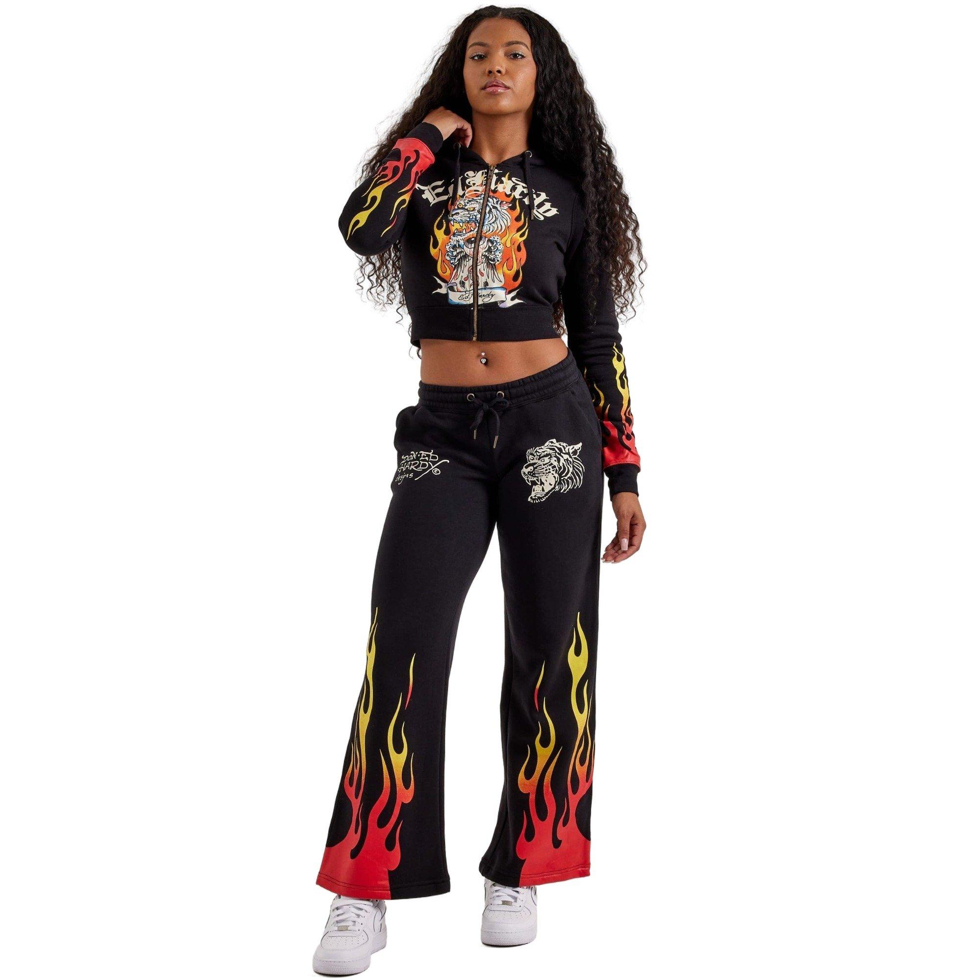 Ed Hardy Tiger Flame Y2K Full-Zip Fleece Jacket | Hibbett