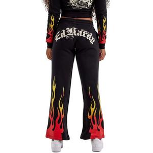 Ed Hardy Women's Tiger Flame Fleece Pants