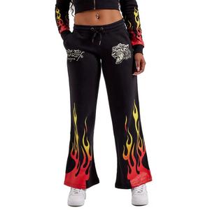 Ed Hardy Women's Tiger Flame Fleece Pants