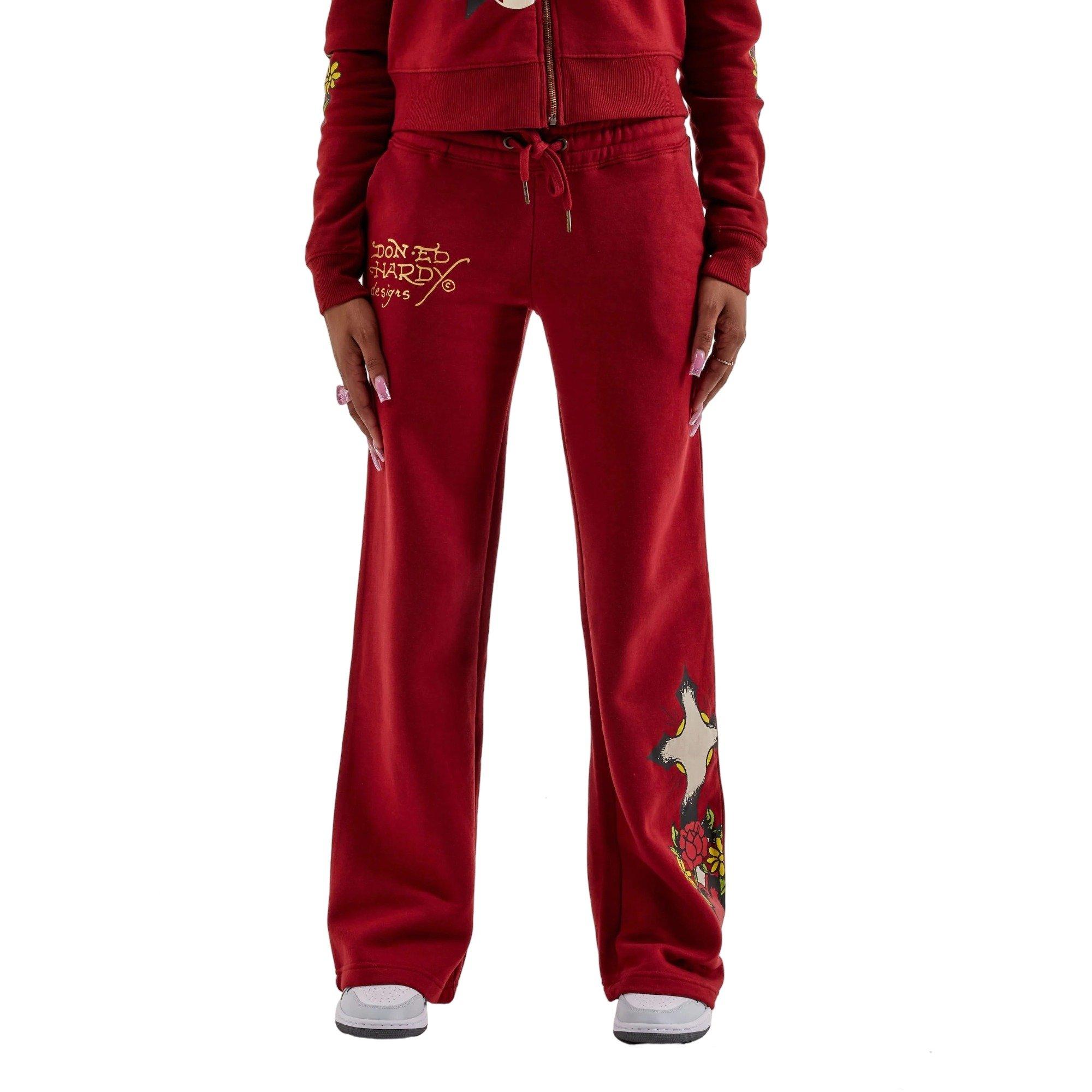 Ed Hardy Women's Sacred Heart Fleece Pants | Hibbett