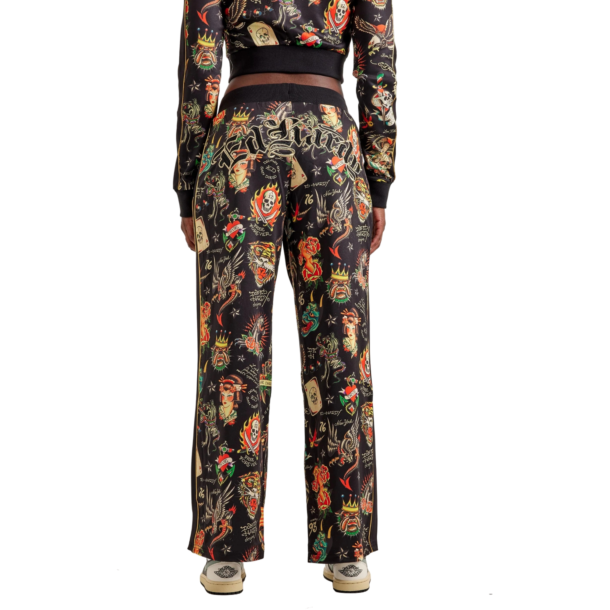 Ed Hardy Women's Shrunken Flashboard Track Pants - MULTI-COLOR Thumbnail View 2