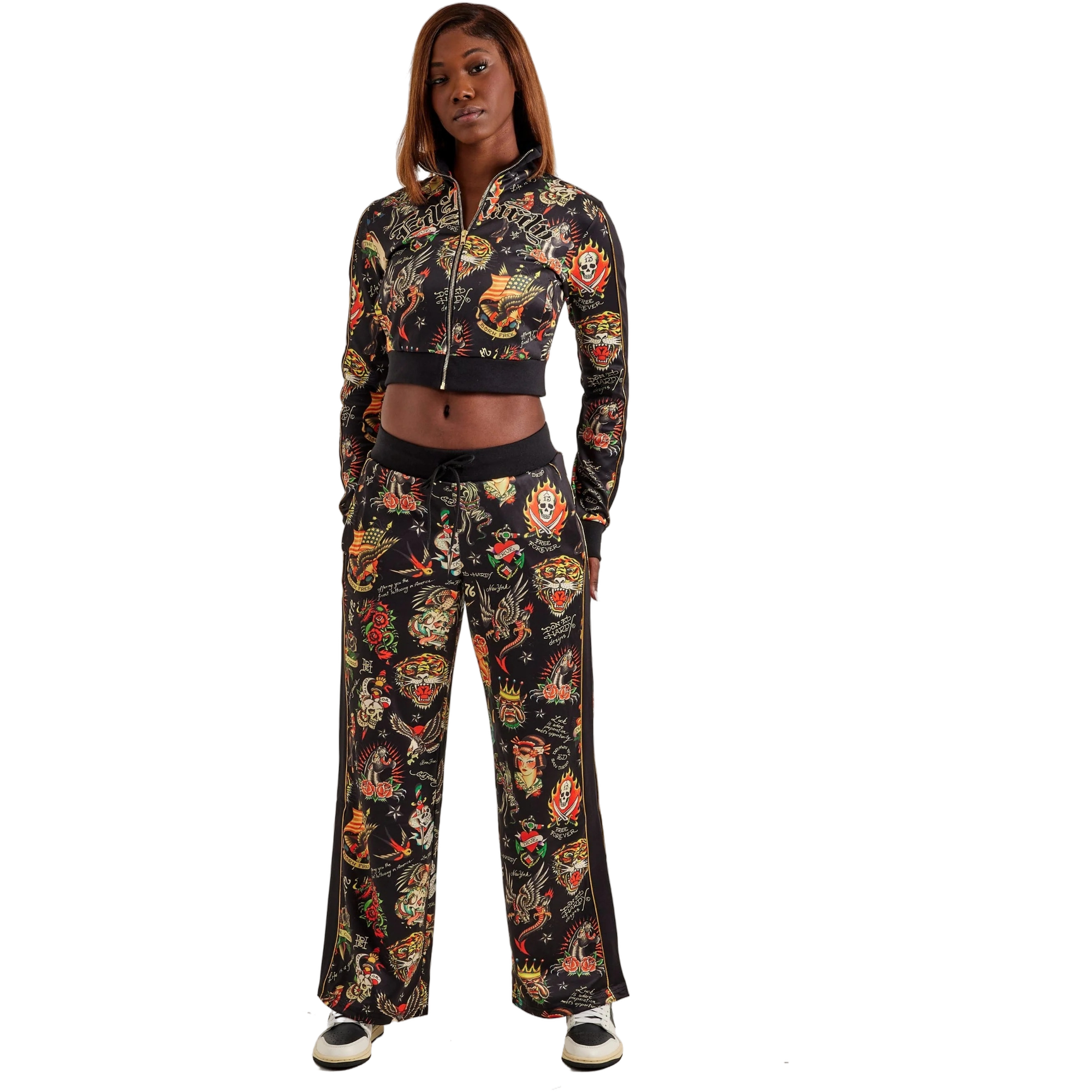 Ed Hardy Women's Shrunken Flashboard Track Pants - MULTI-COLOR Thumbnail View 5