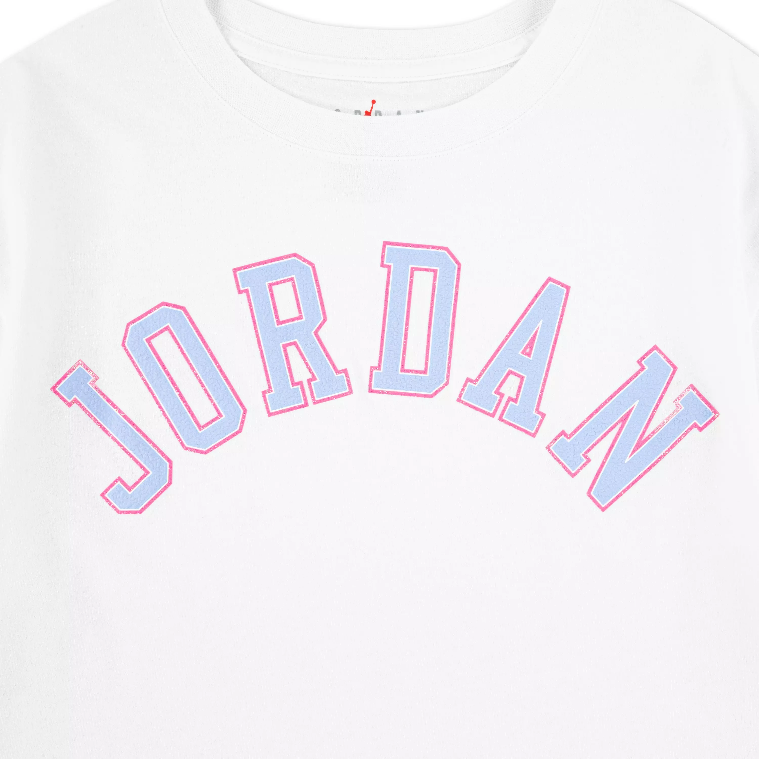 Jordan Big Girls' Patch Tee - WHITE/PINK