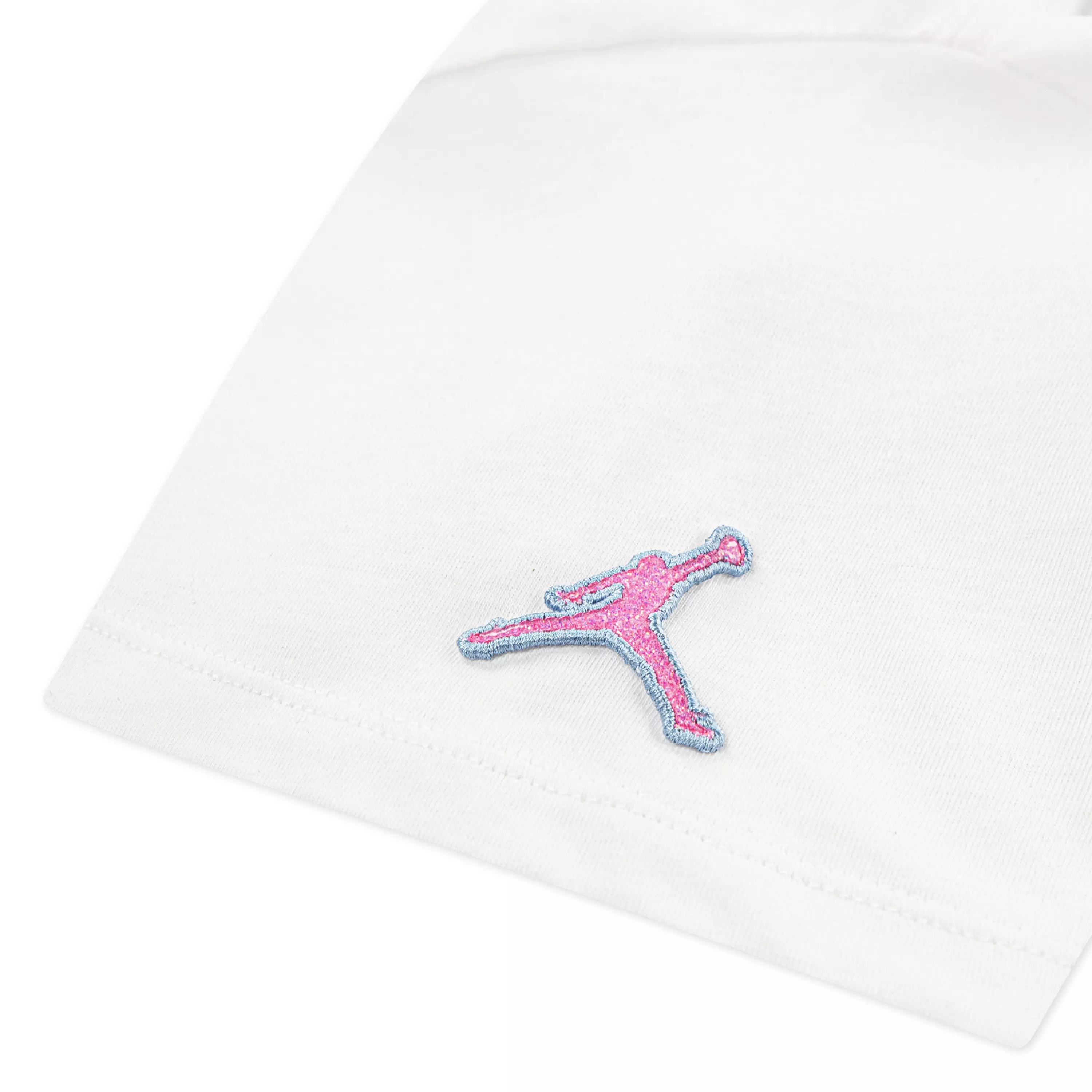 Jordan Big Girls' Patch Tee - WHITE/PINK