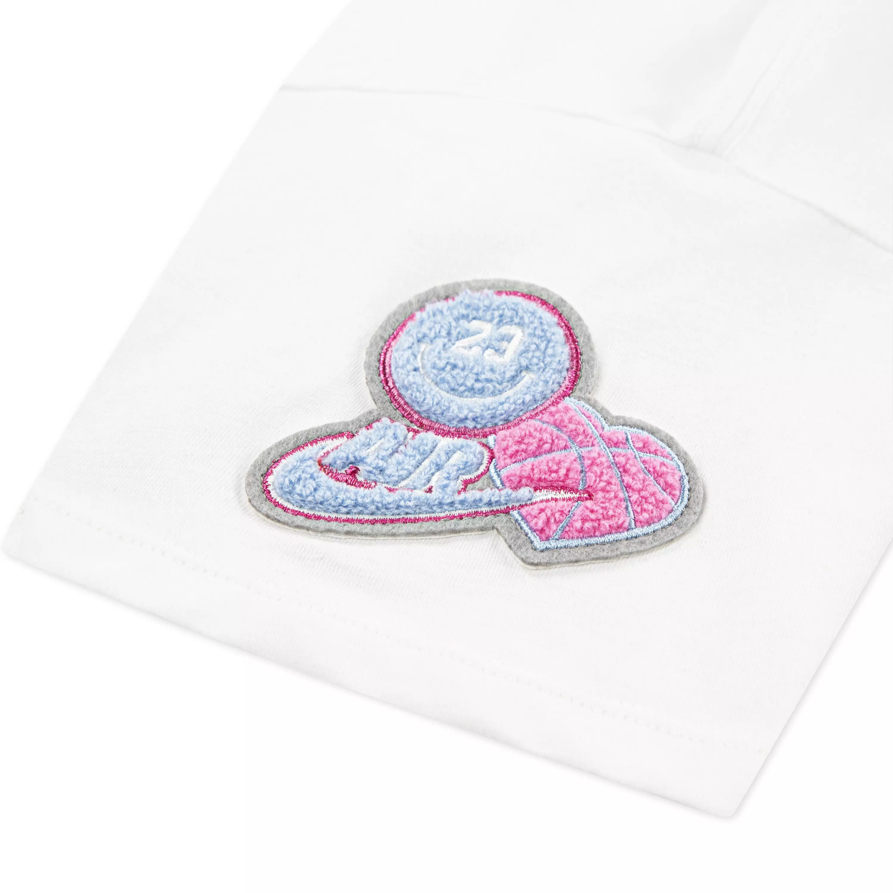 Jordan Big Girls' Patch Tee - WHITE/PINK