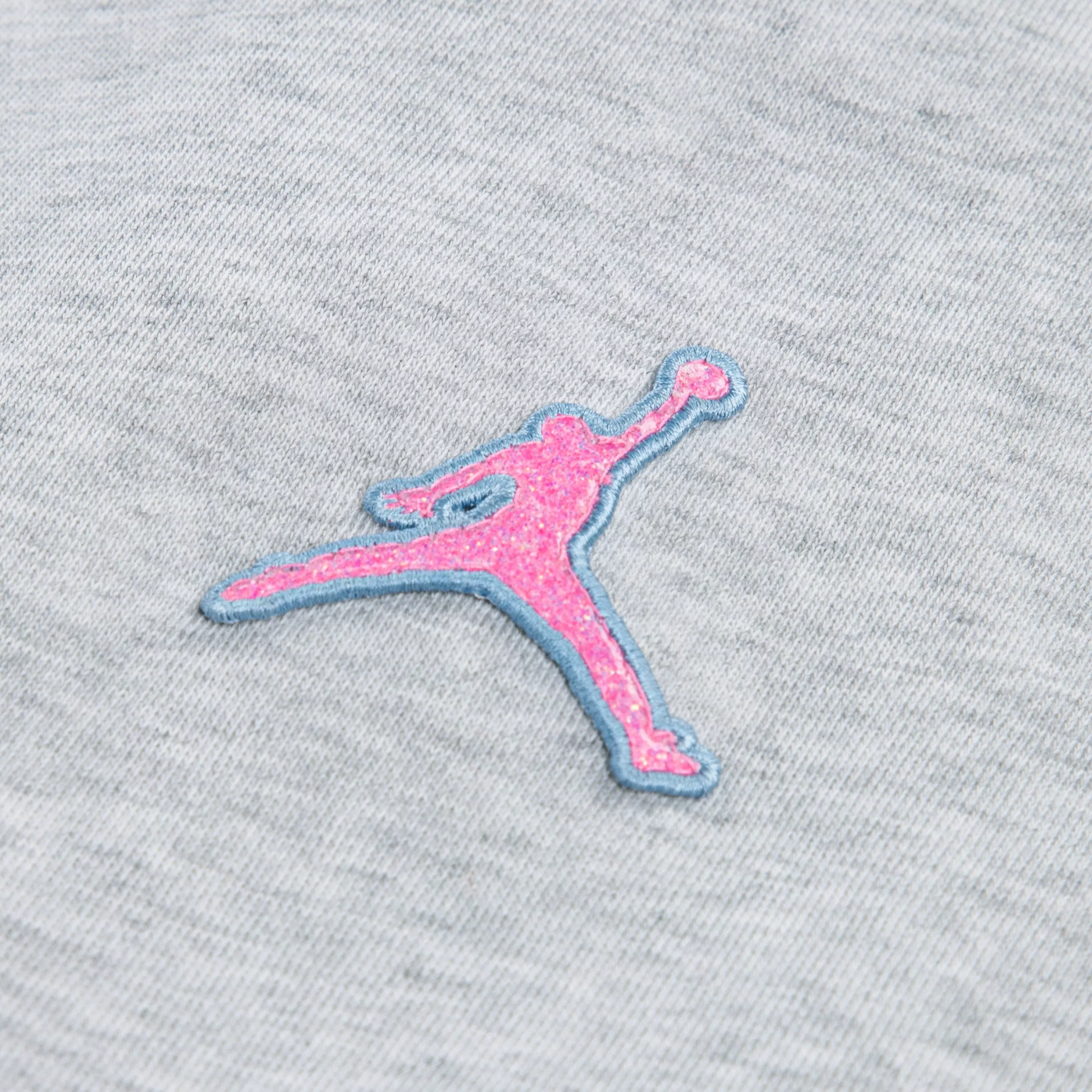 Jordan Big Girls' Fleece Hoodie - GREY/PINK