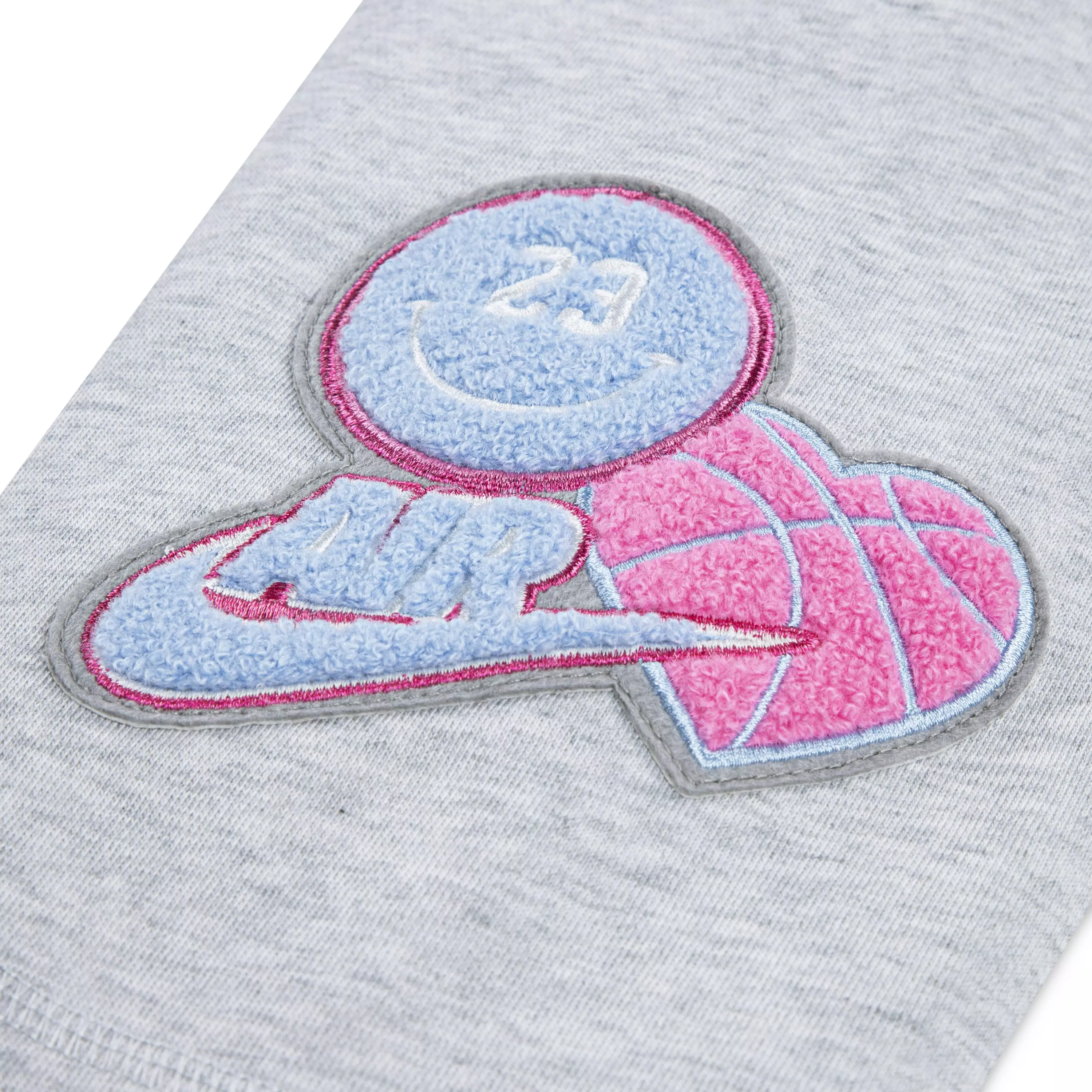 Jordan Big Girls' Fleece Hoodie - GREY/PINK