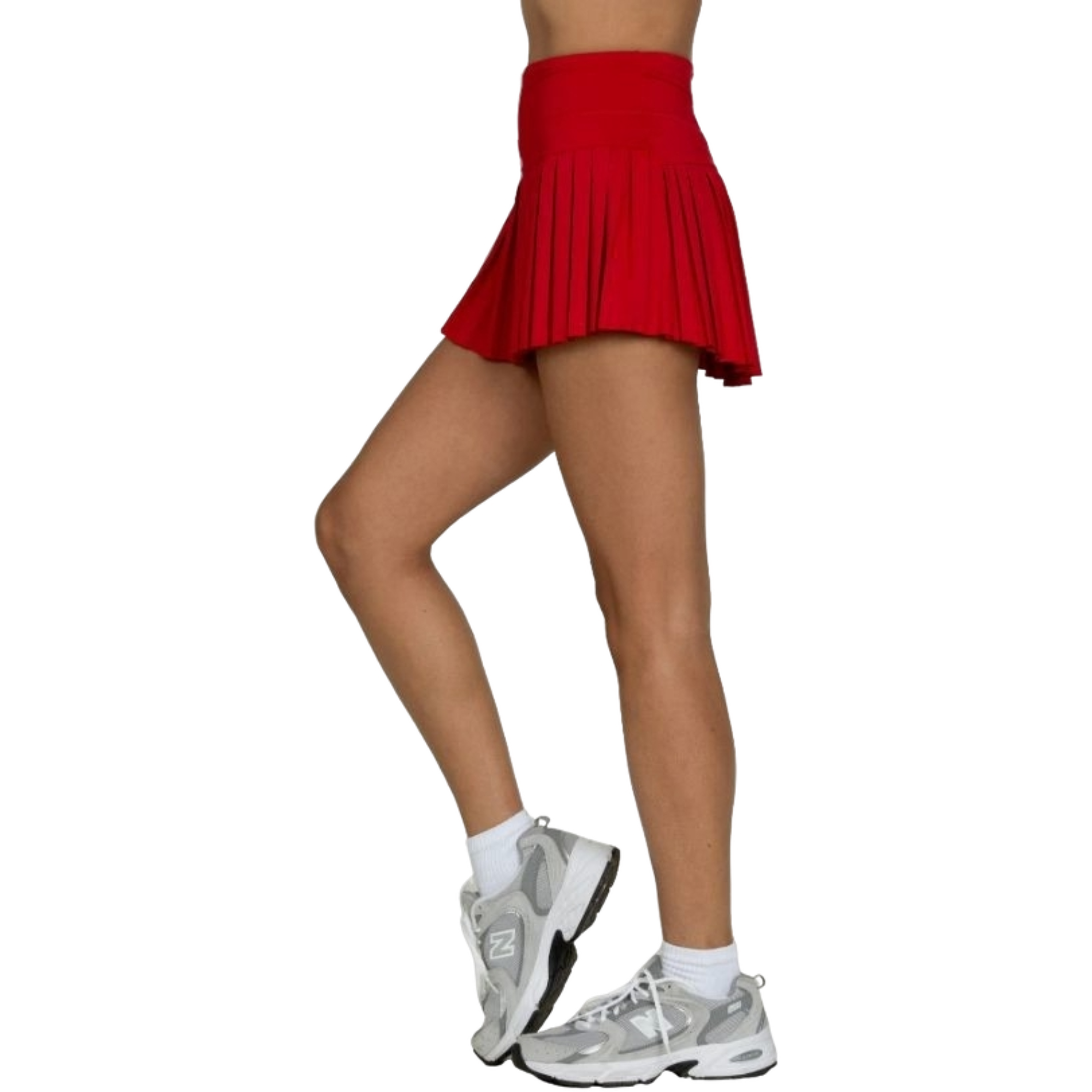 Gold Hinge Women's Pleated Tennis Skirt - Ruby - RUBY/CLARET Thumbnail View 3