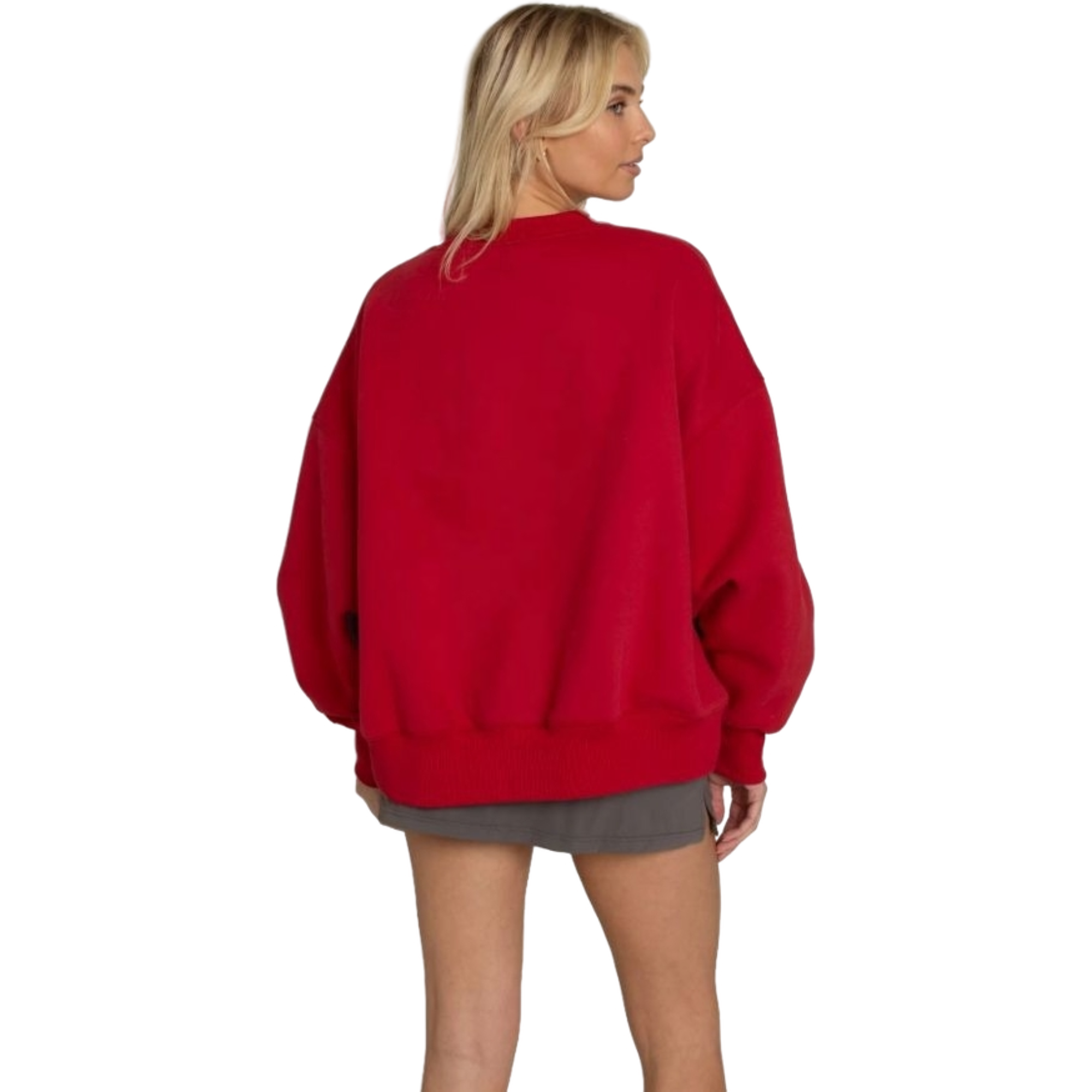 Gold Hinge Women's Wide Arm Sweatshirt - Ruby - RUBY/CLARET Thumbnail View 2