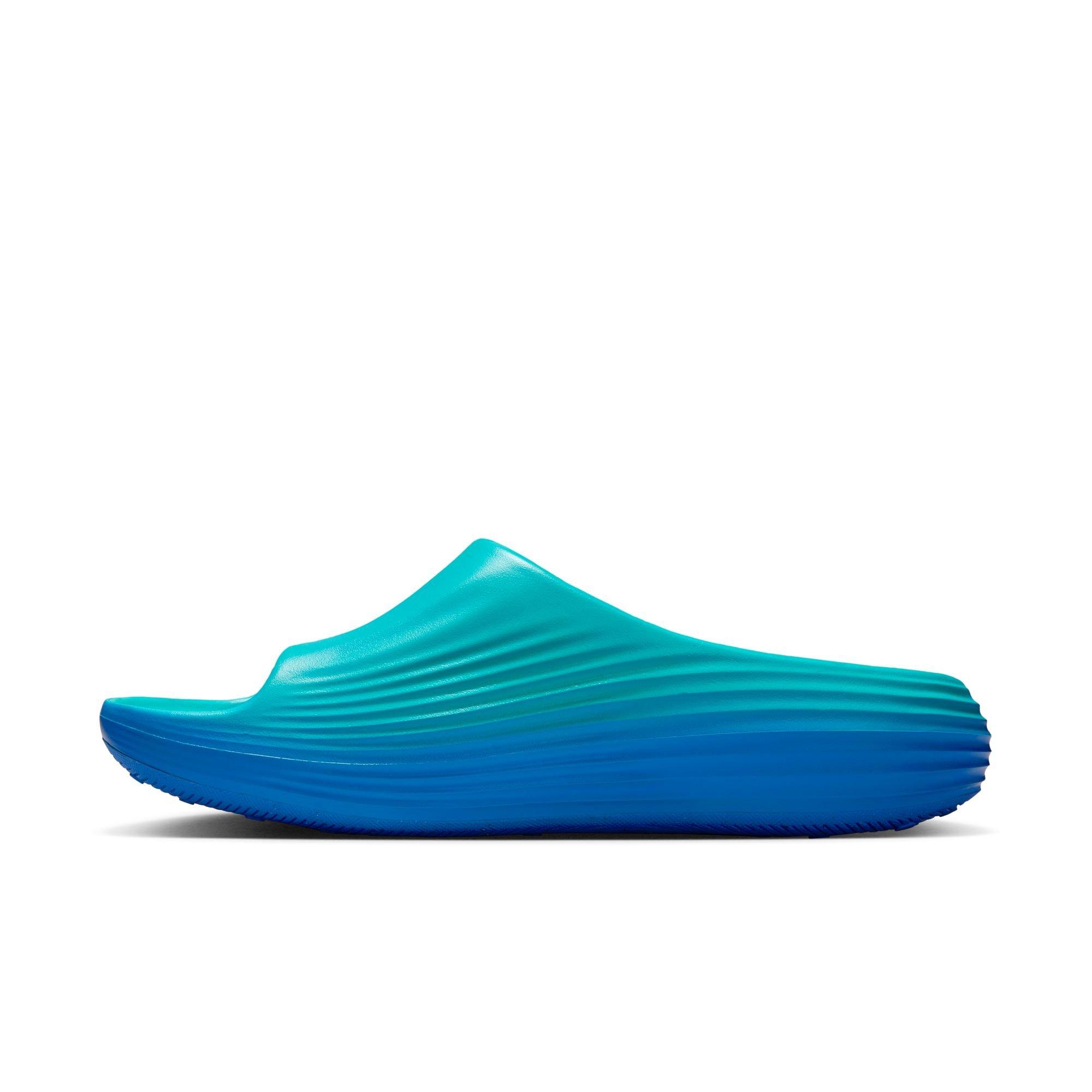 Nike ReactX Rejuven8 "Dusty Cactus/Metallic Silver/Game Royal" Unisex Slide - LT BLUE/ROYAL Thumbnail View 4