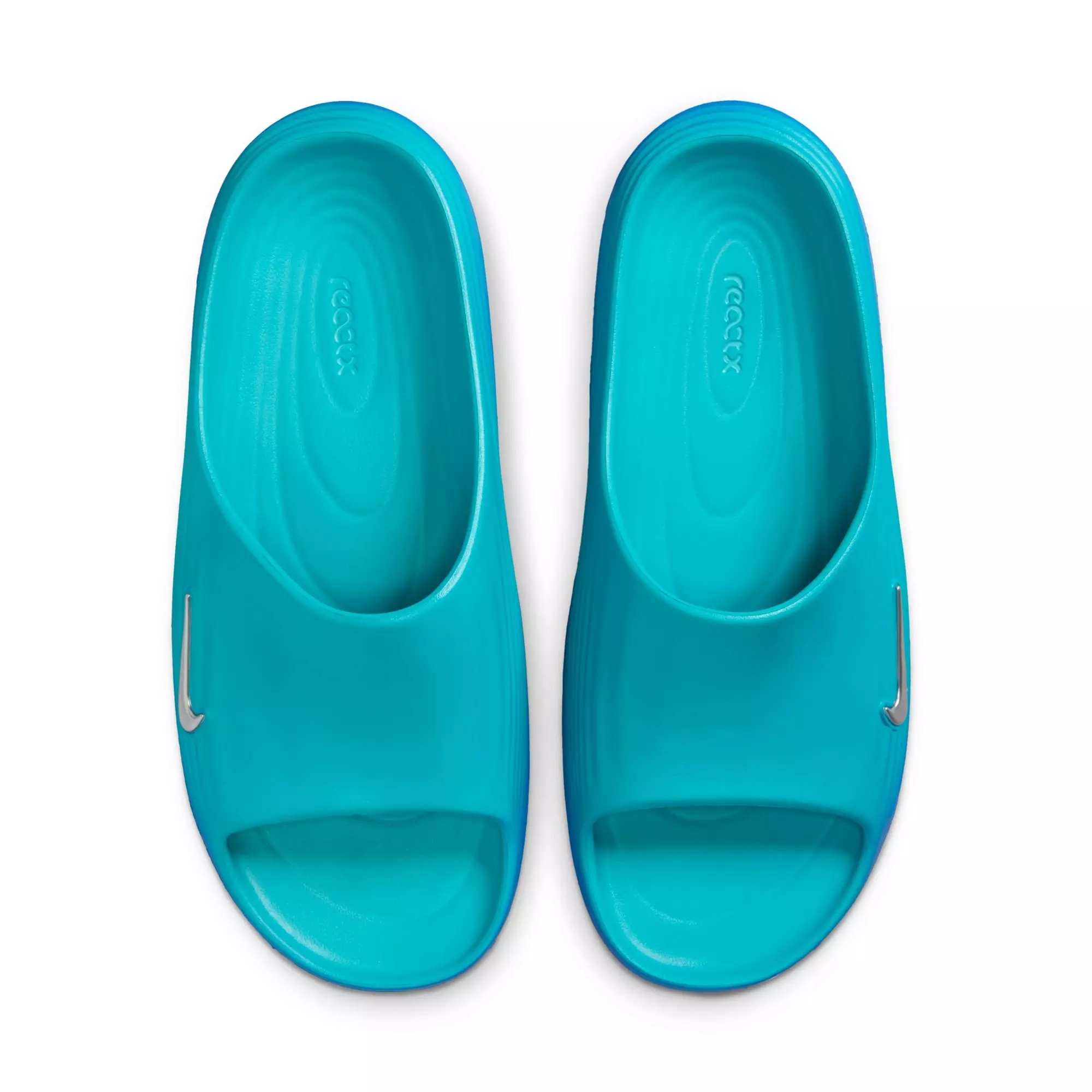 Nike ReactX Rejuven8 "Dusty Cactus/Metallic Silver/Game Royal" Unisex Slide - LT BLUE/ROYAL