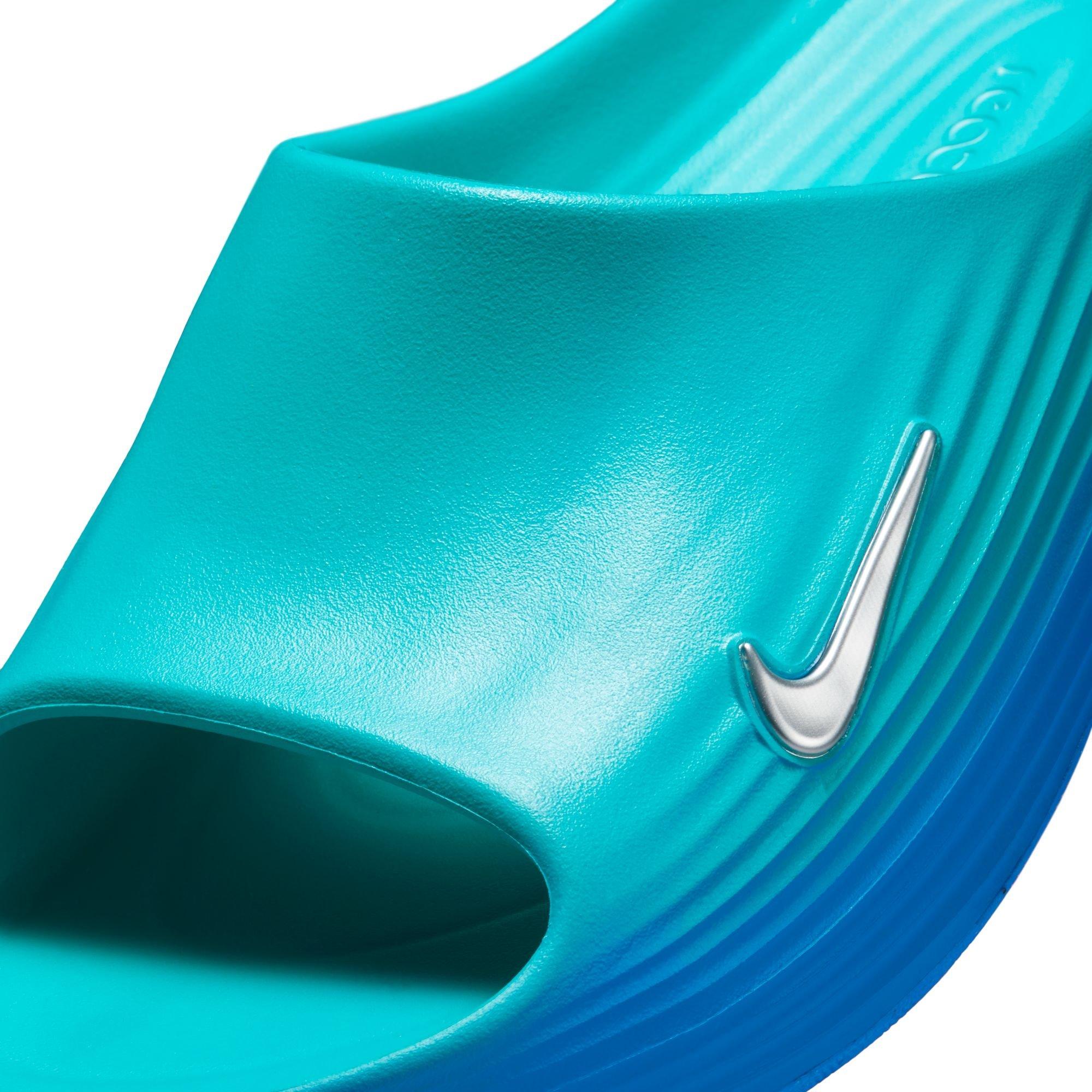 Nike ReactX Rejuven8 "Dusty Cactus/Metallic Silver/Game Royal" Unisex Slide - LT BLUE/ROYAL Thumbnail View 8
