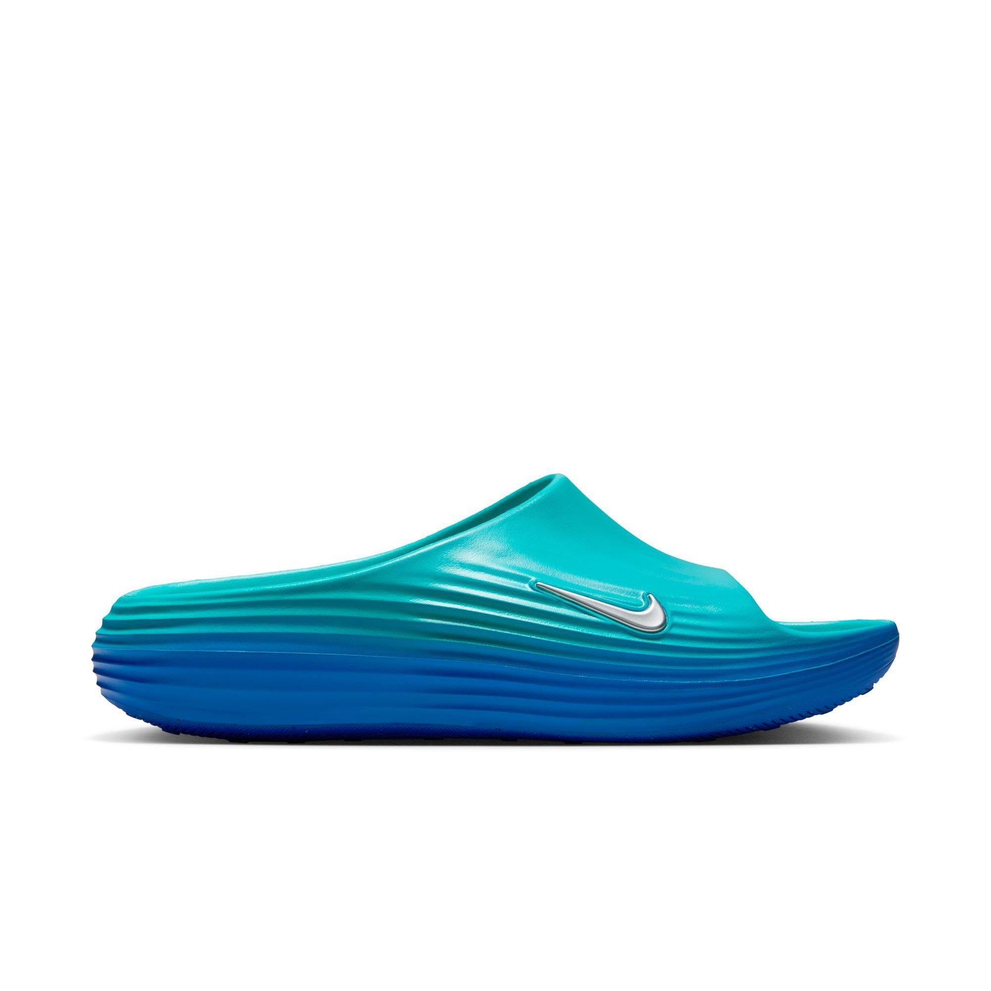 Nike ReactX Rejuven8 "Dusty Cactus/Metallic Silver/Game Royal" Unisex Slide - LT BLUE/ROYAL Thumbnail View 1