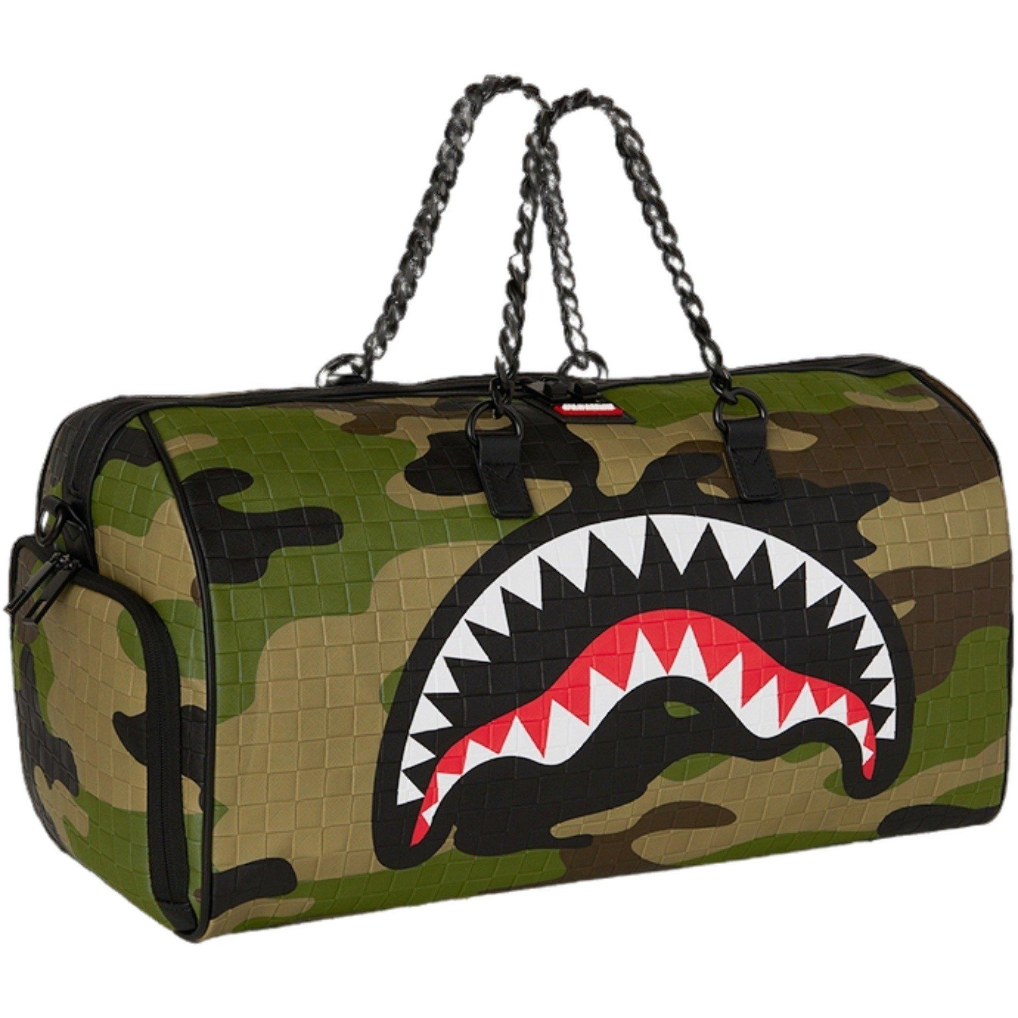 Sprayground Woodland Camo Duffle Bag