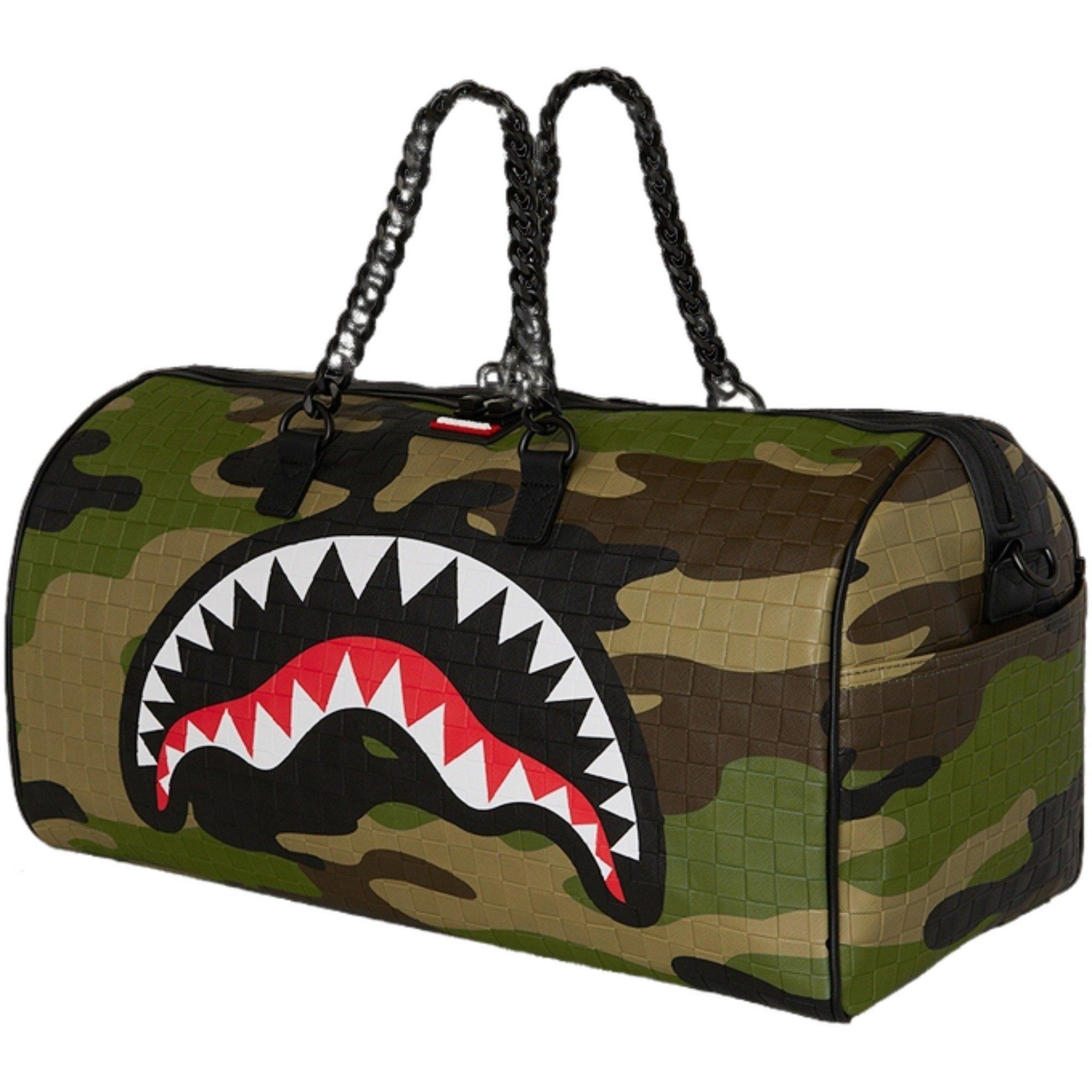 Sprayground Woodland Camo Duffle Bag