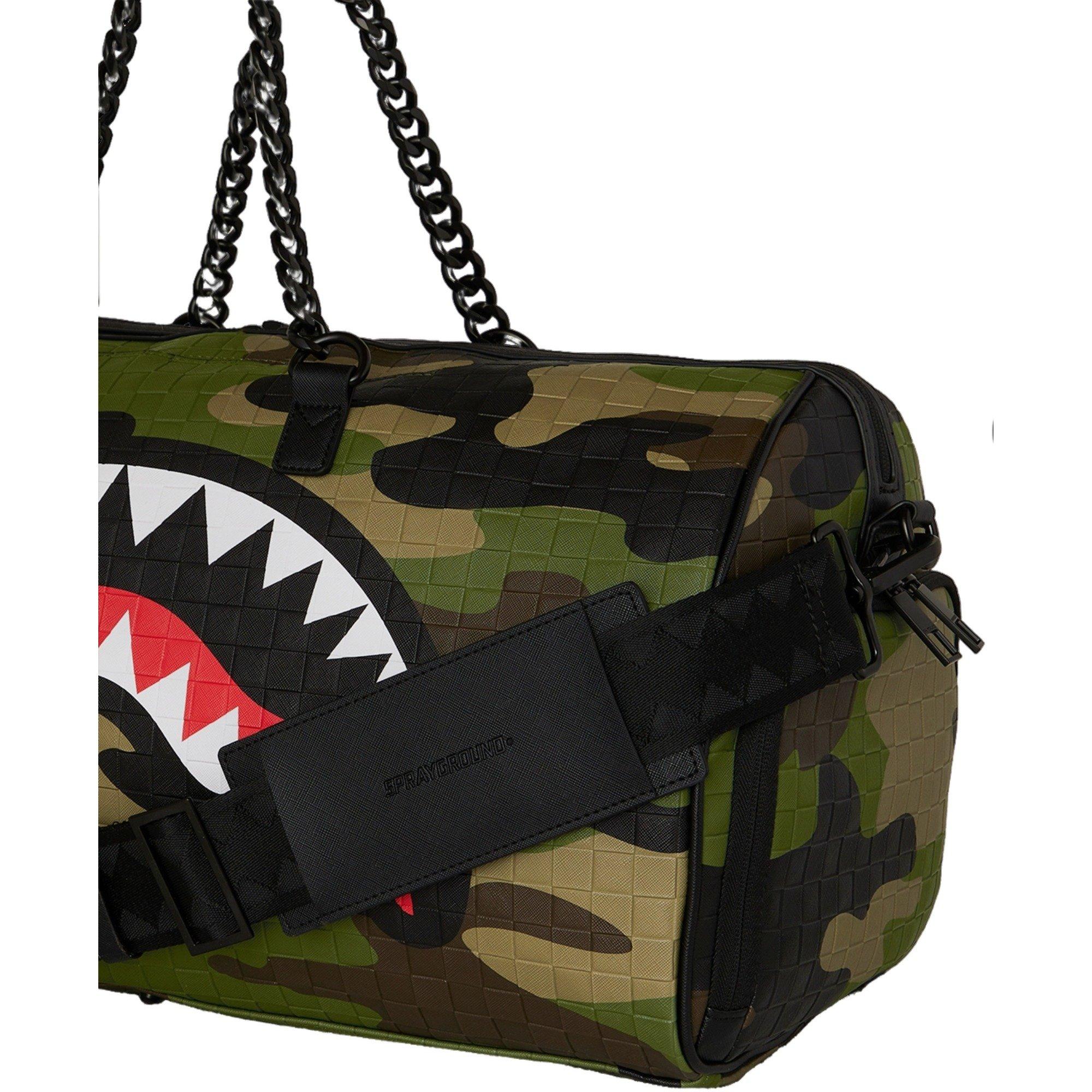 Sprayground Woodland Camo Duffle Bag