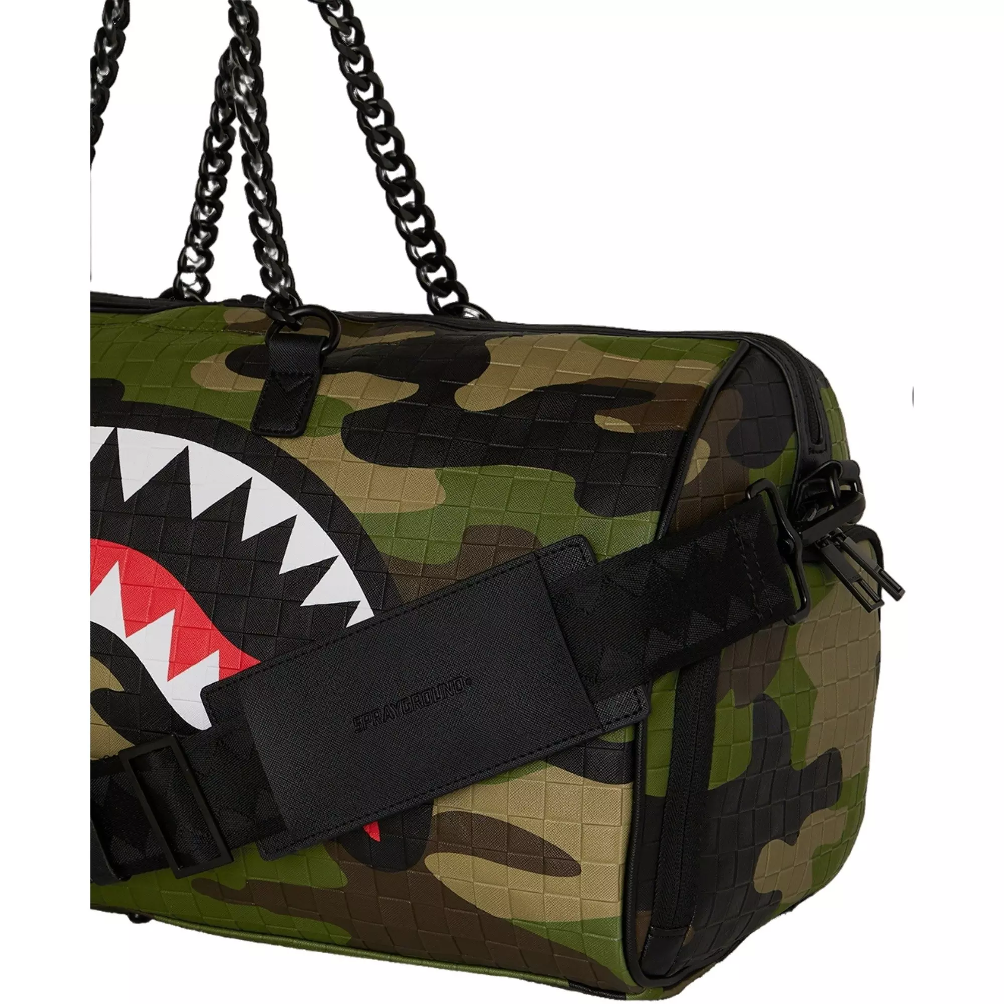 Sprayground Woodland Camo Duffle Bag - CAMO/BLACK