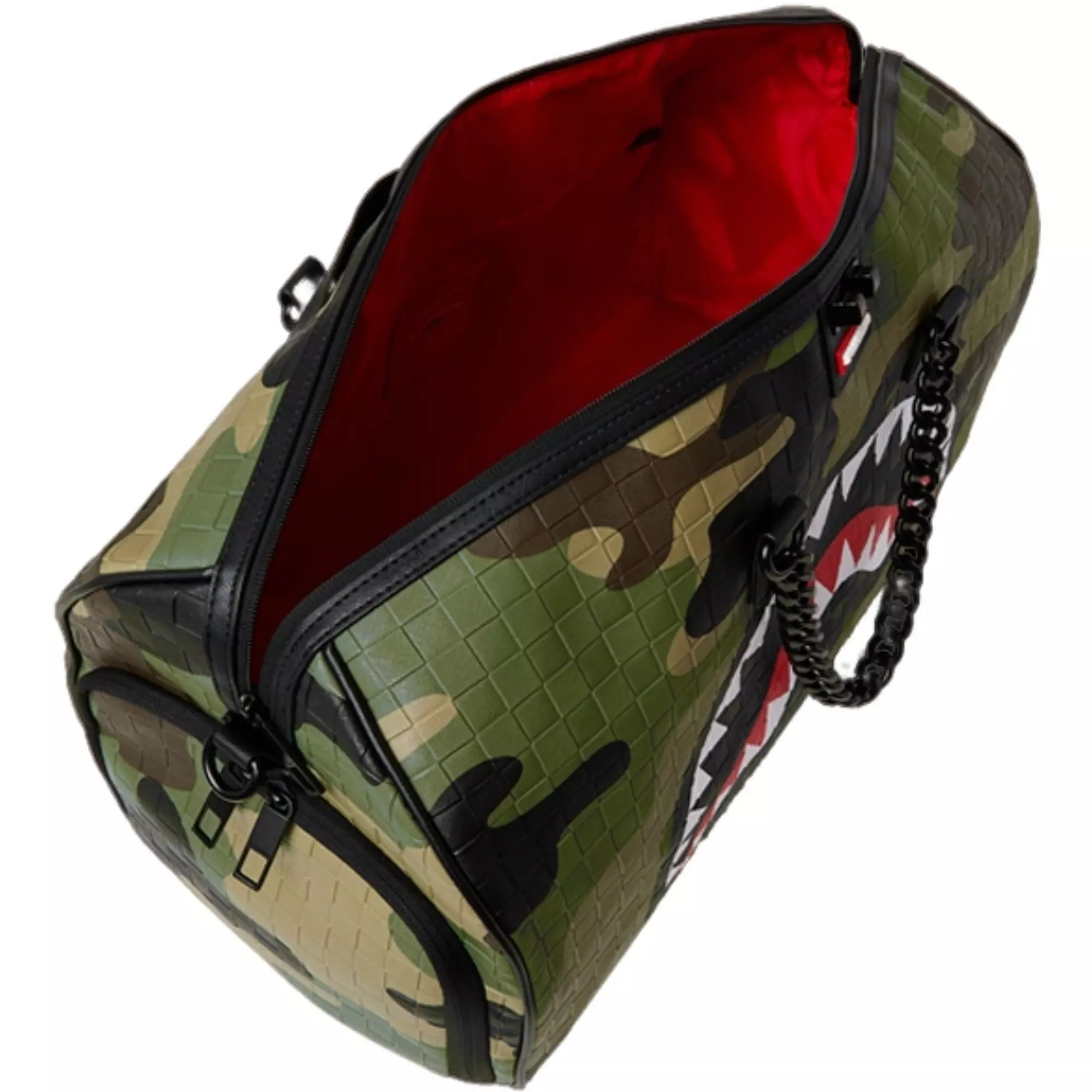 Sprayground Woodland Camo Duffle Bag - CAMO/BLACK