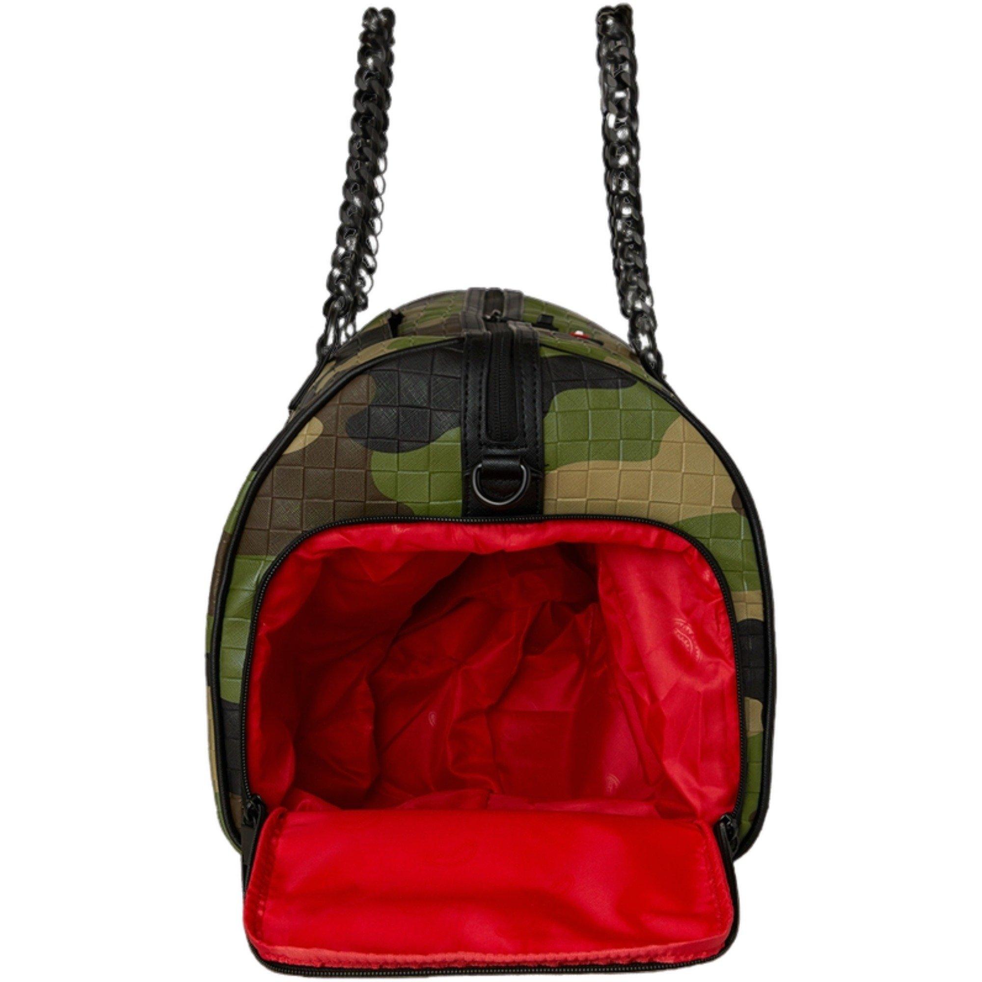 Sprayground Woodland Camo Duffle Bag