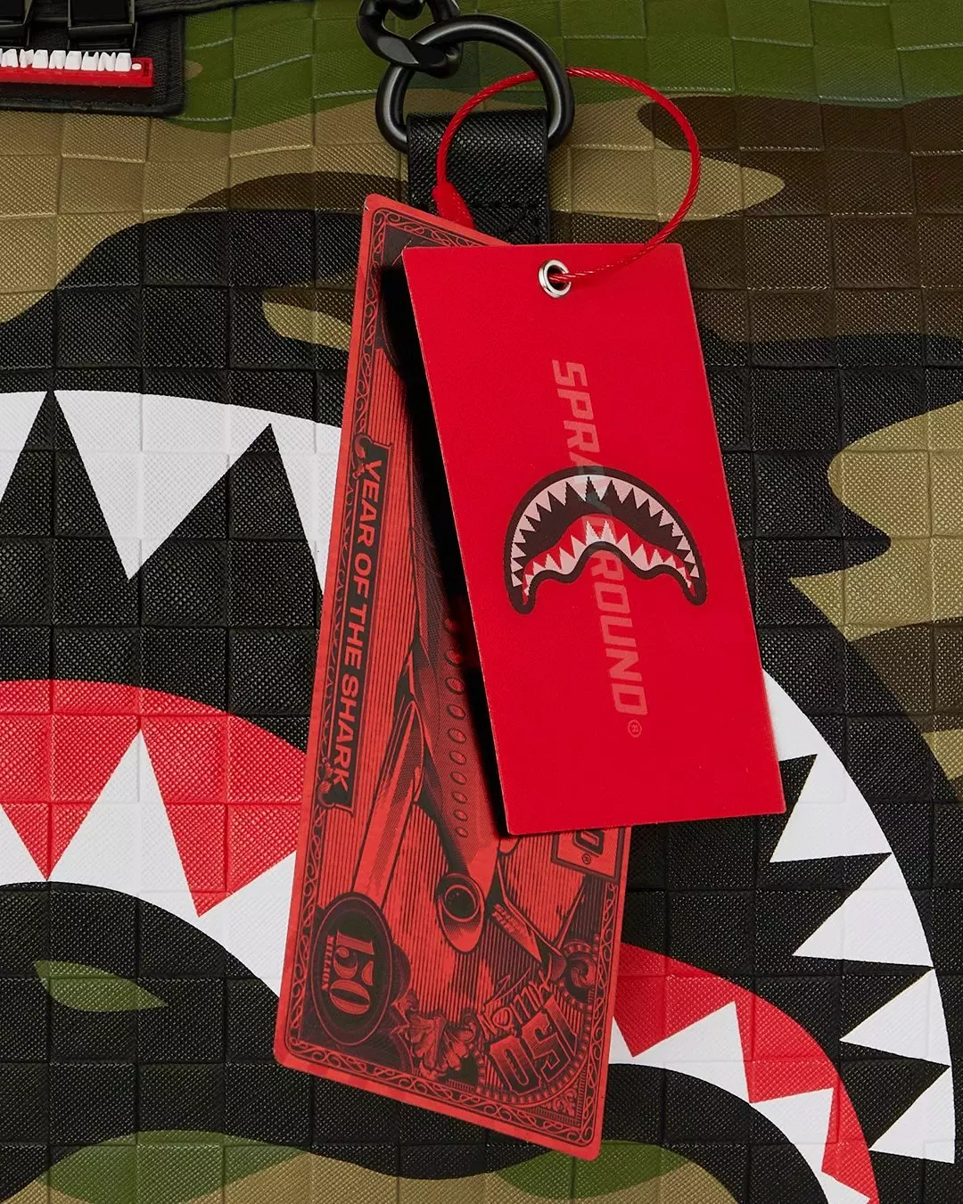 Sprayground Woodland Camo Duffle Bag - CAMO/BLACK