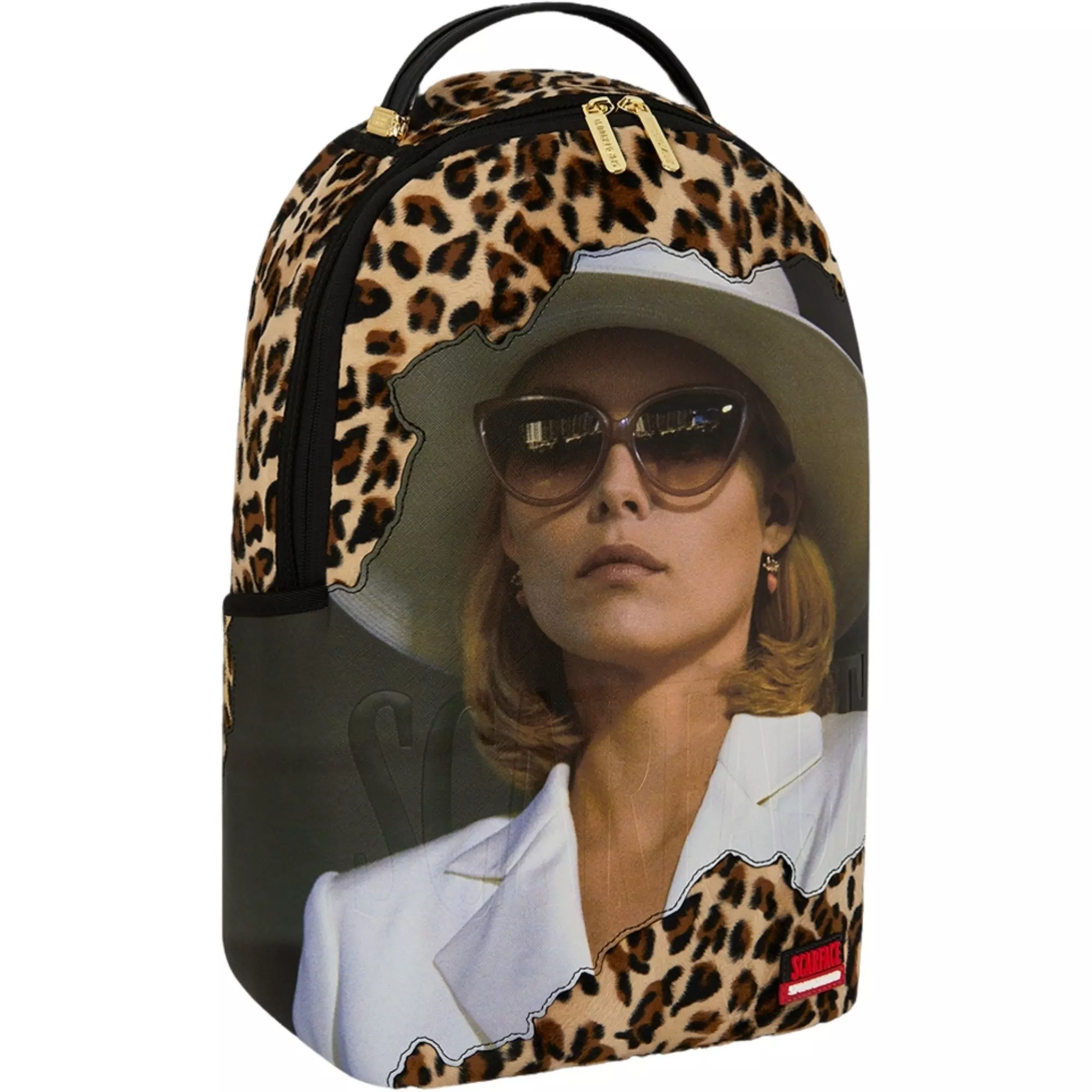 Sprayground Scarface Leopard Backpack - BLACK