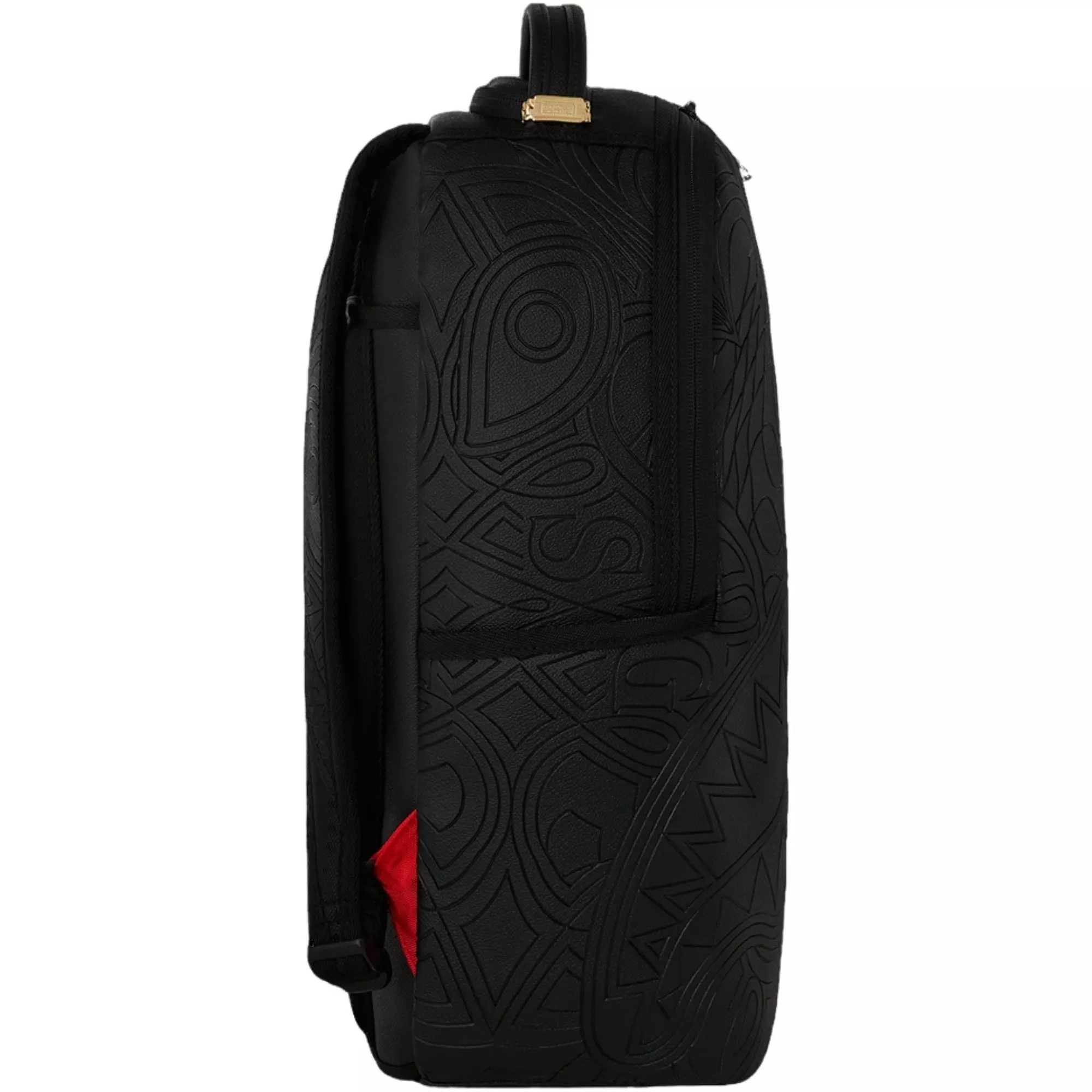Sprayground Shark Central Embossed Backpack - BLACK