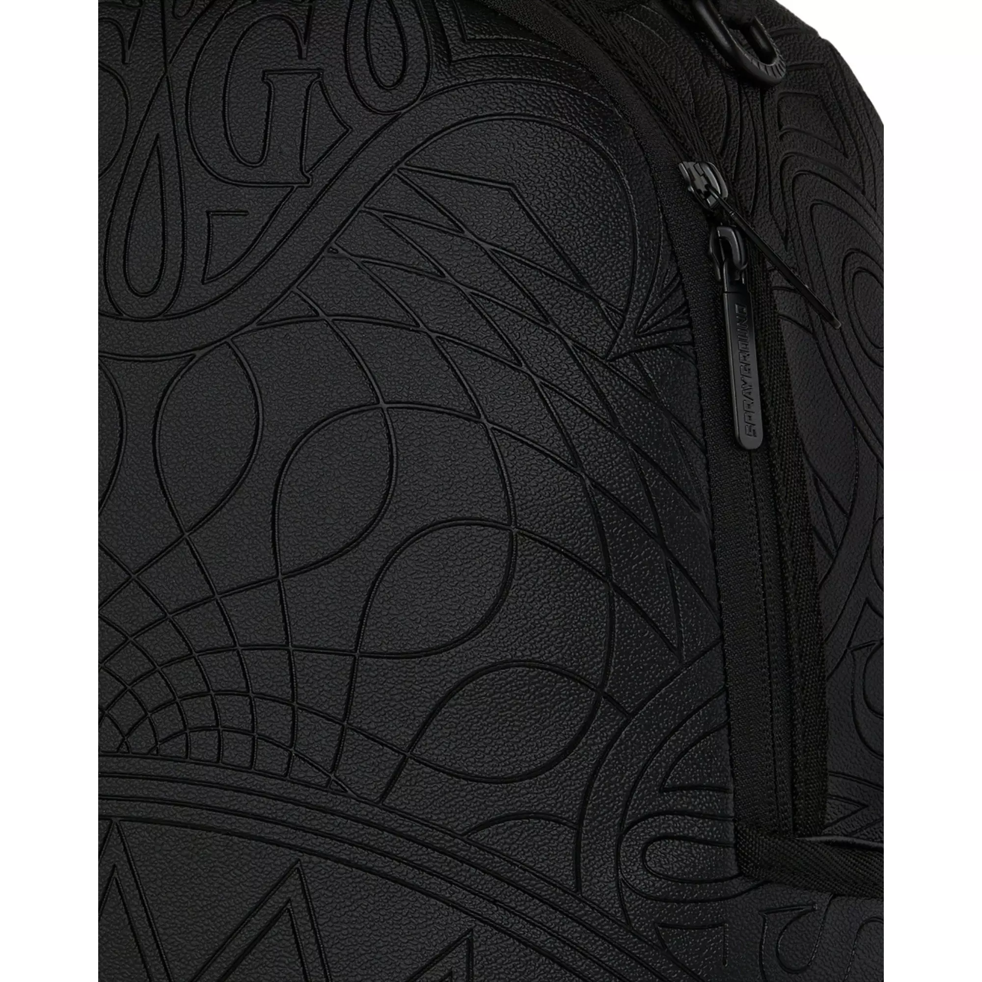 Sprayground Shark Central Embossed Backpack - BLACK