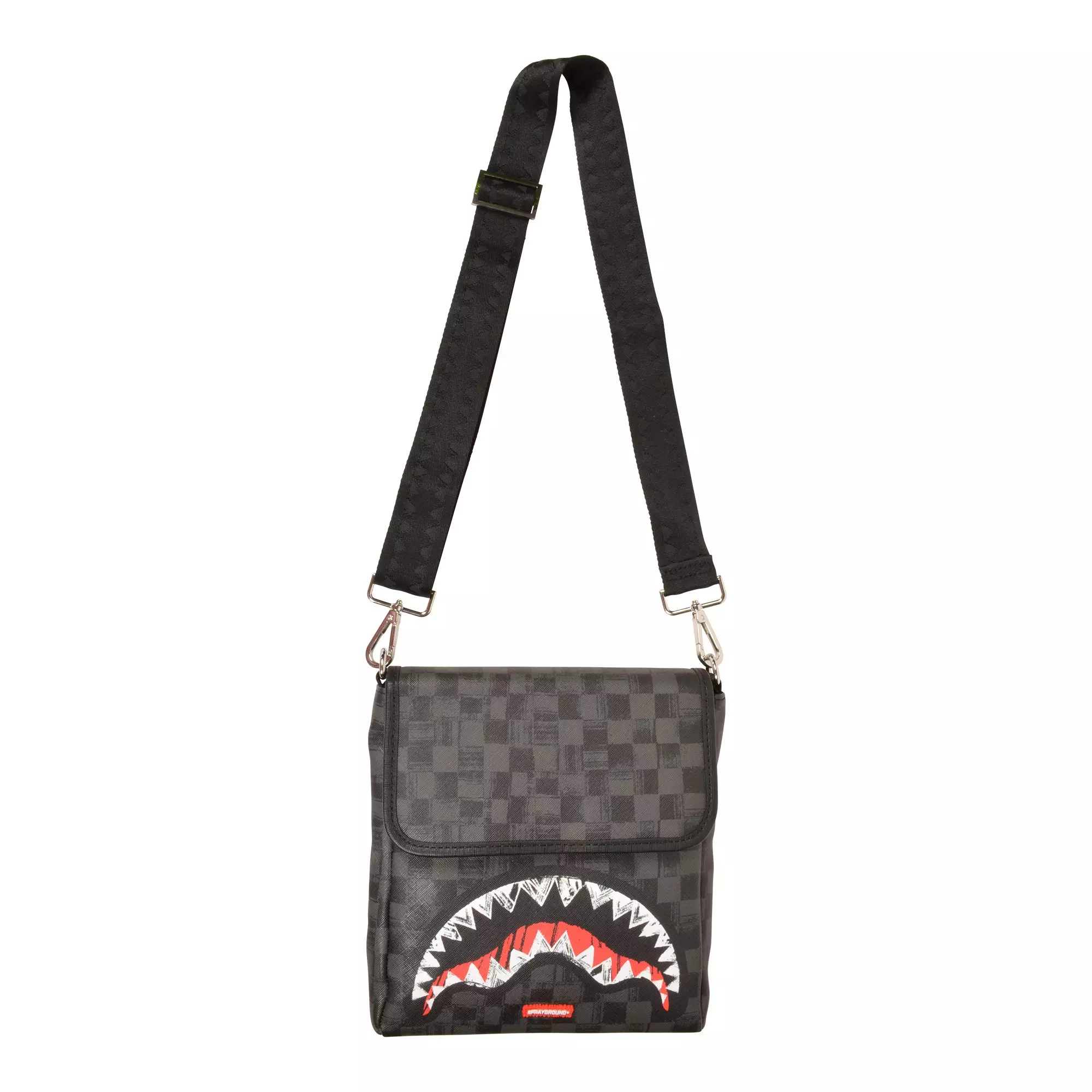 Sprayground Shark Scribble Messenger Bag - BLACK