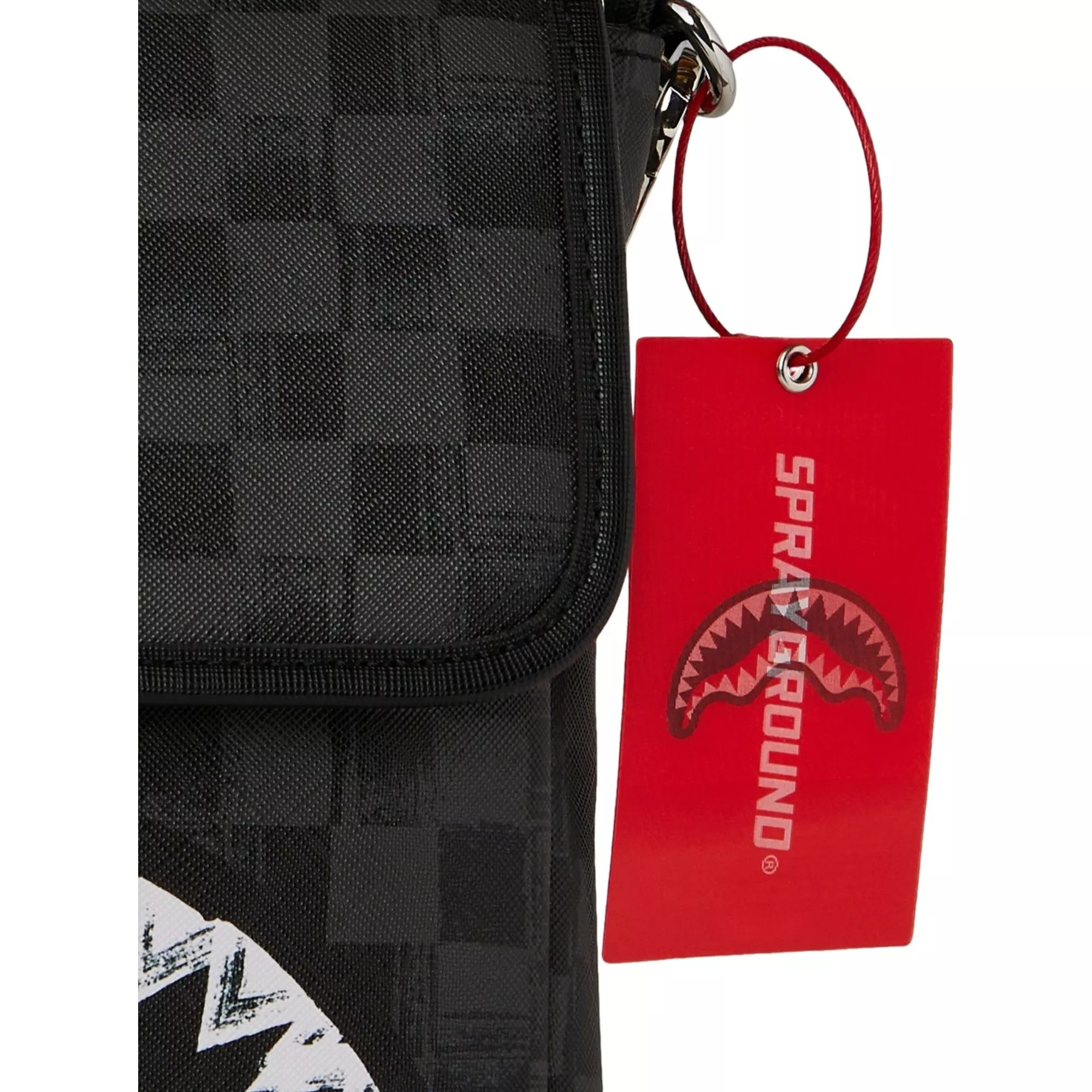 Sprayground Shark Scribble Messenger Bag - BLACK