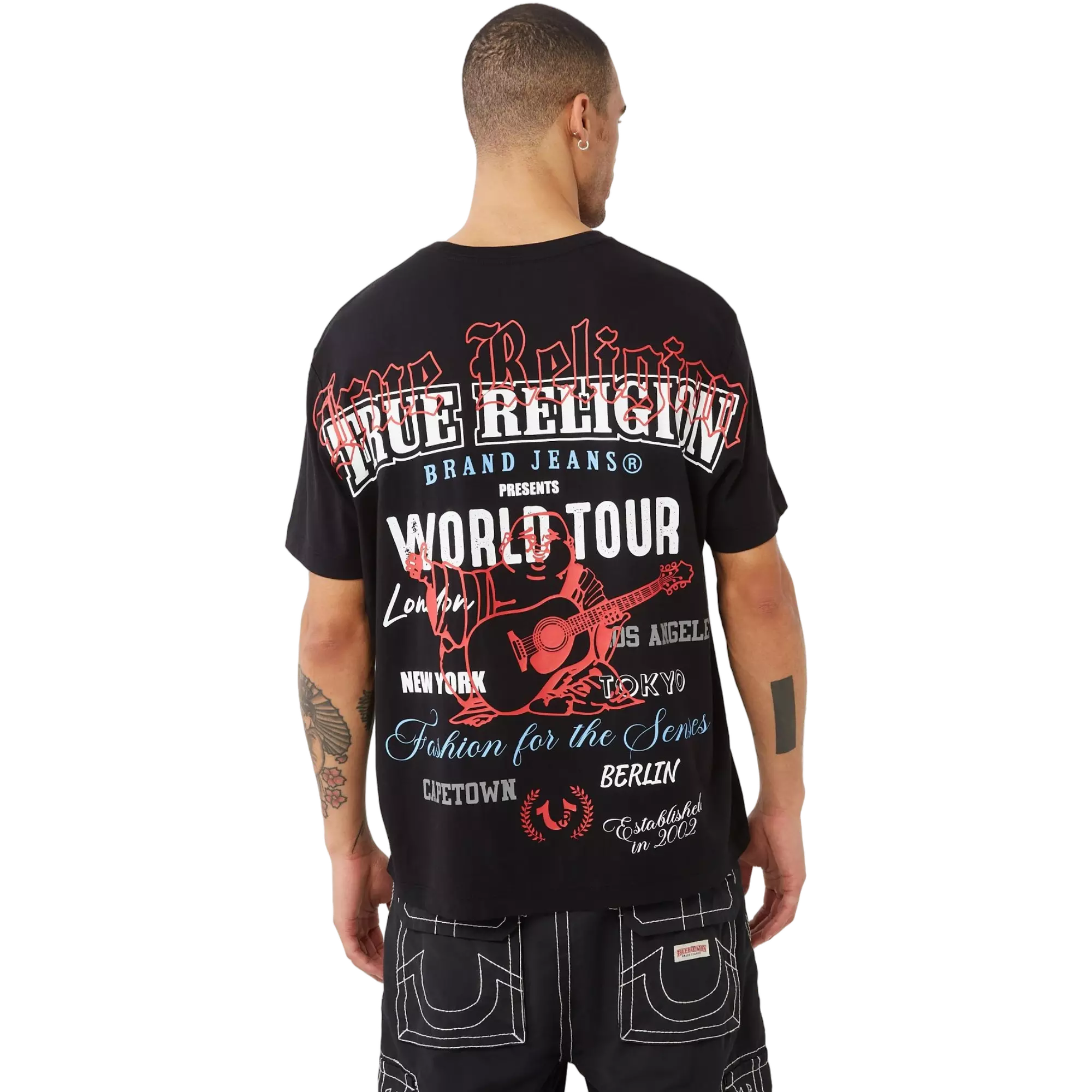 True Religion Men's Multi Print Logo Tee
