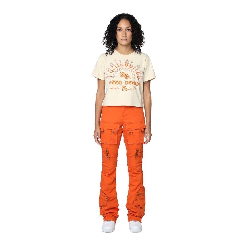 Smoke Rise Women's Mid-Rise Twill Pants Orange | Hibbett