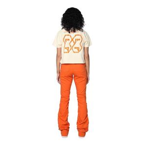 Smoke Rise Women's Mid-Rise Stacked Twill Pants - Orange