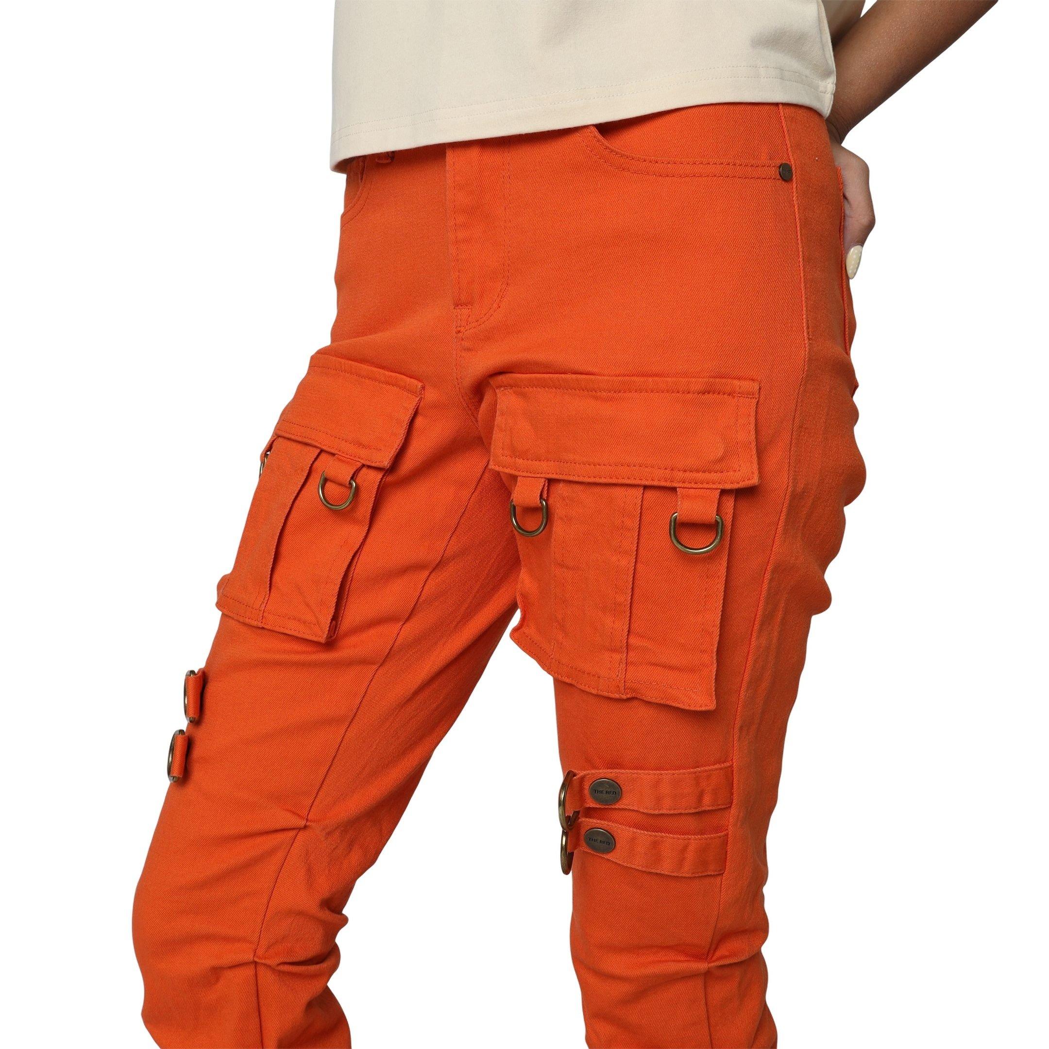 Smoke Rise Women's Mid-Rise Stacked Twill Pants - Orange - ORANGE Thumbnail View 4