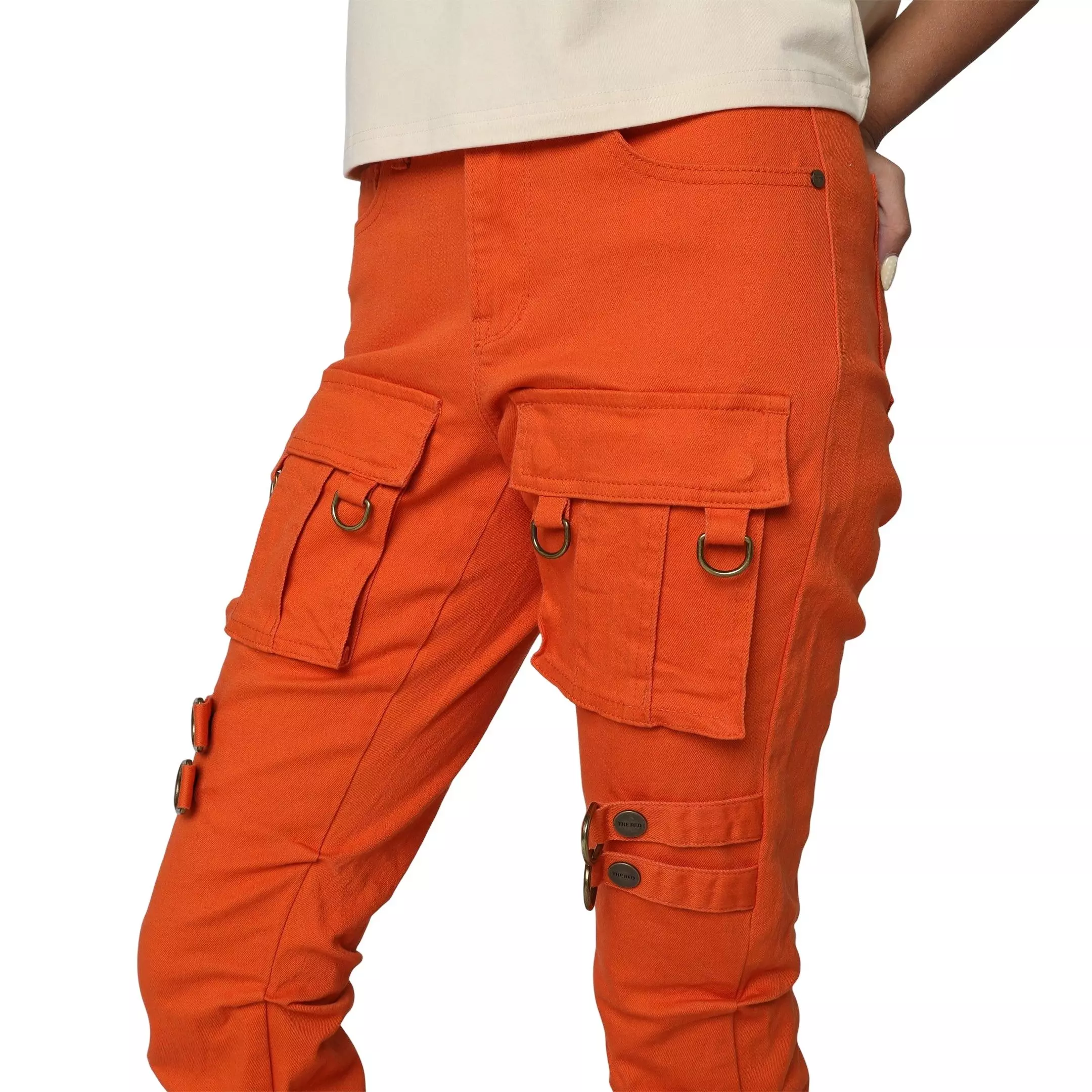 Smoke Rise Women's Mid-Rise Stacked Twill Pants - Orange - ORANGE