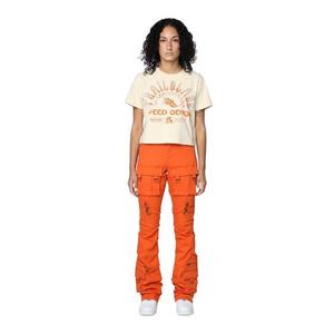 Smoke Rise Women's Mid-Rise Stacked Twill Pants - Orange