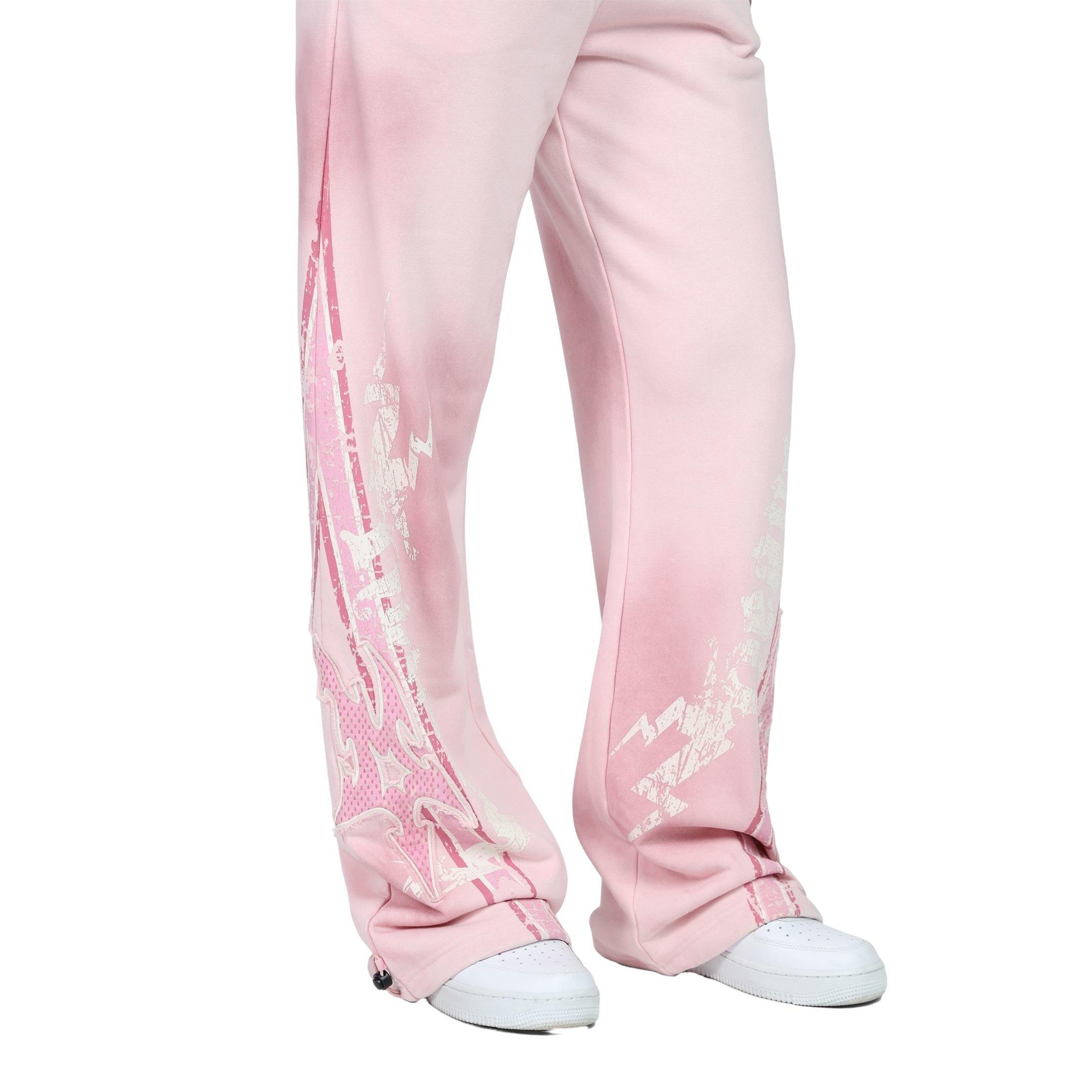 Smoke Rise Women's Skull Wide Leg Pants - Pink - PINK Thumbnail View 5