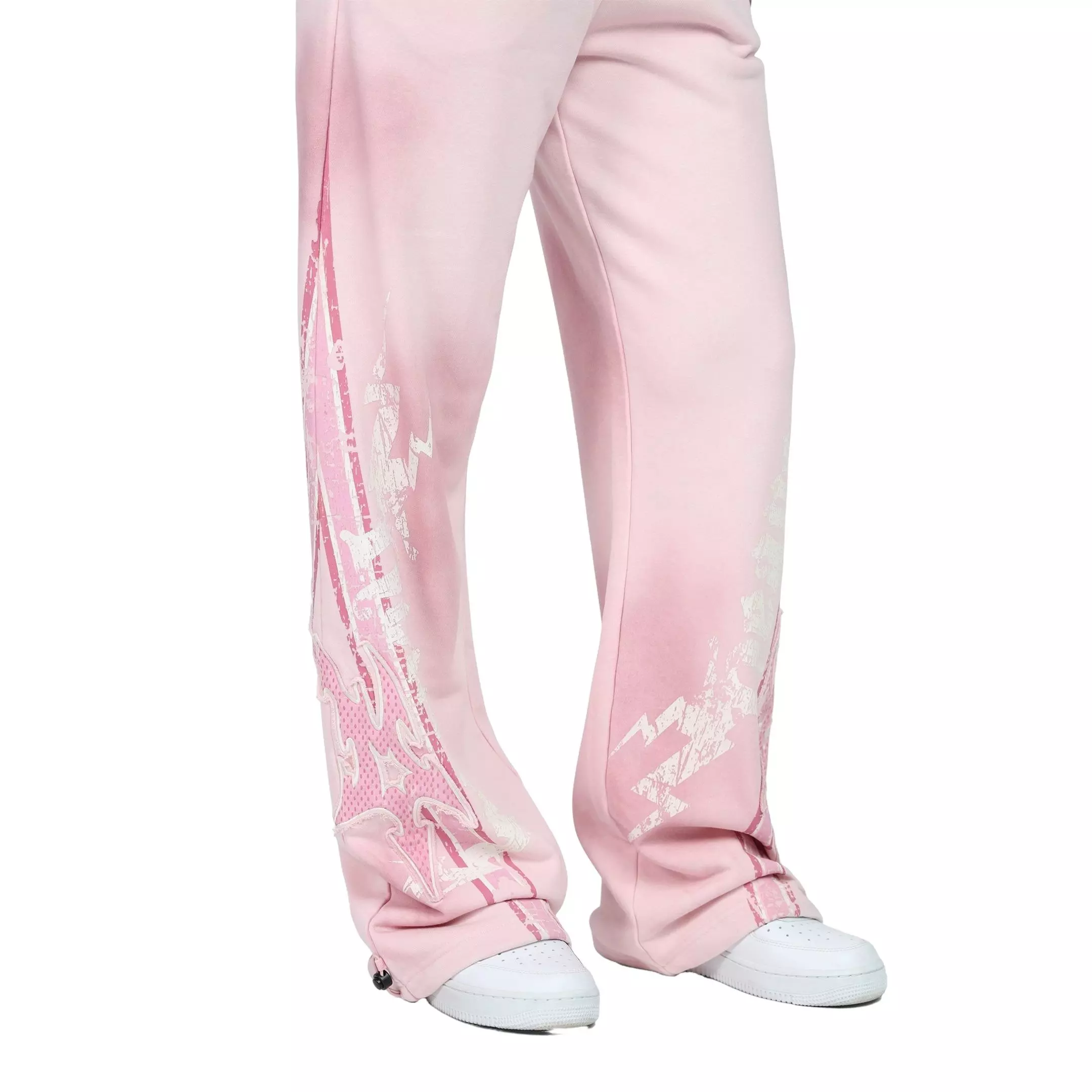 Smoke Rise Women's Skull Wide Leg Pants - Pink