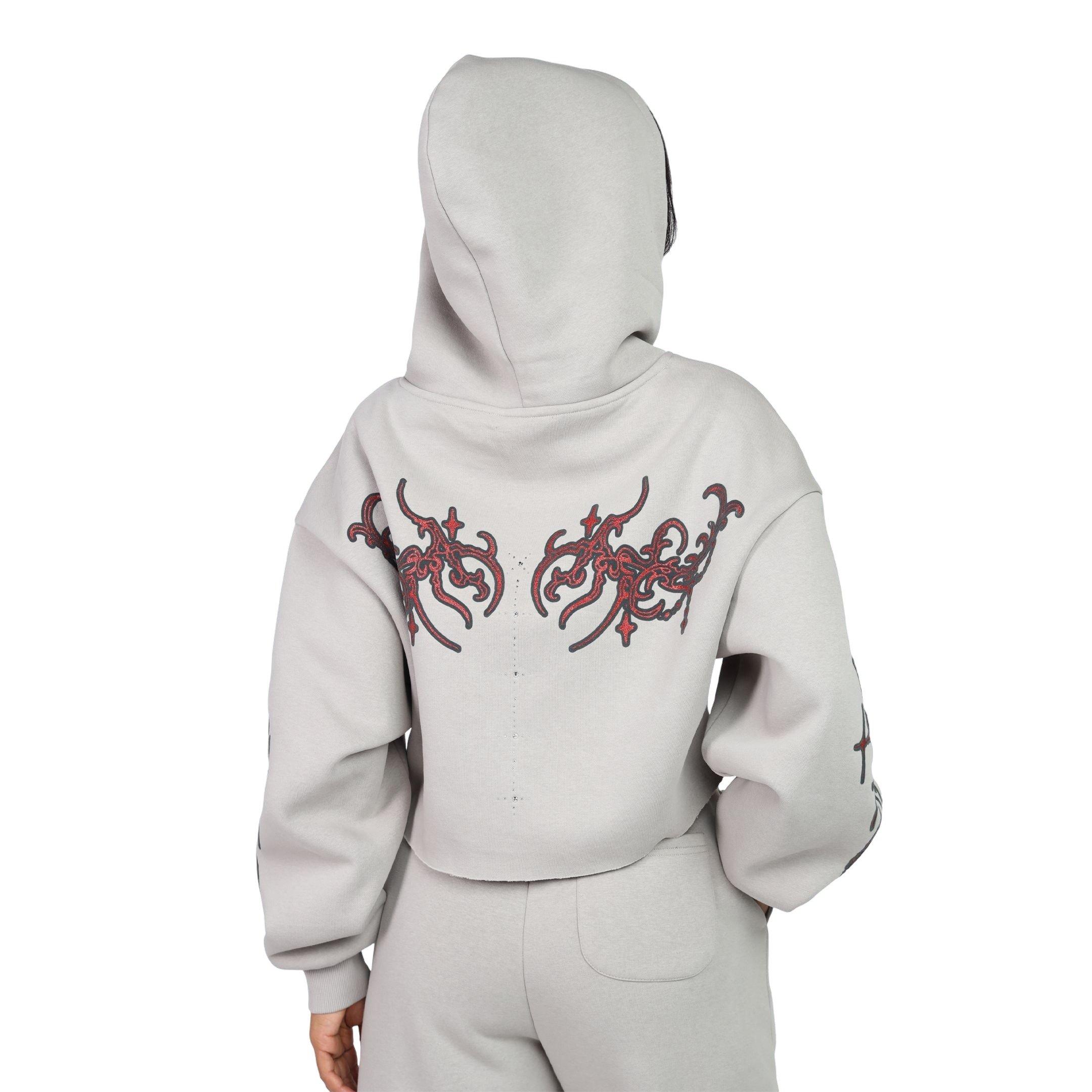 Smoke Rise Women's Hand Oversized Fleece Hoodie - Tan - TAN Thumbnail View 2