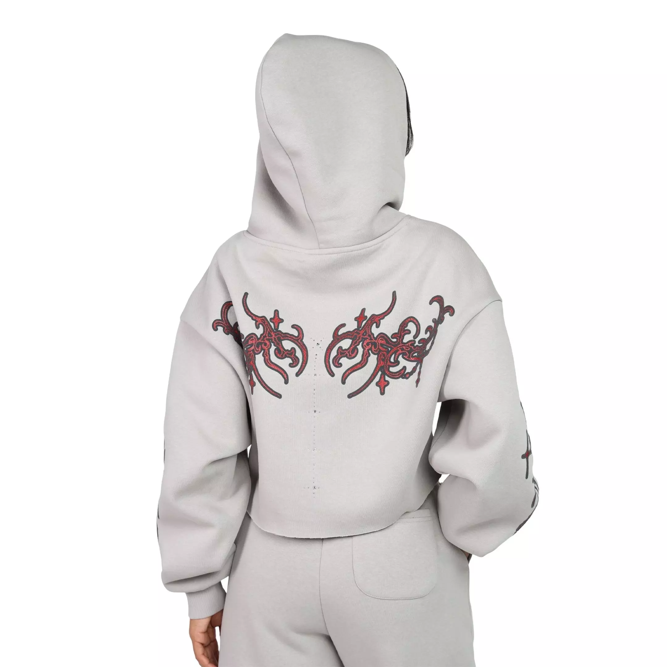 Smoke Rise Women's Hand Oversized Fleece Hoodie - Tan - TAN