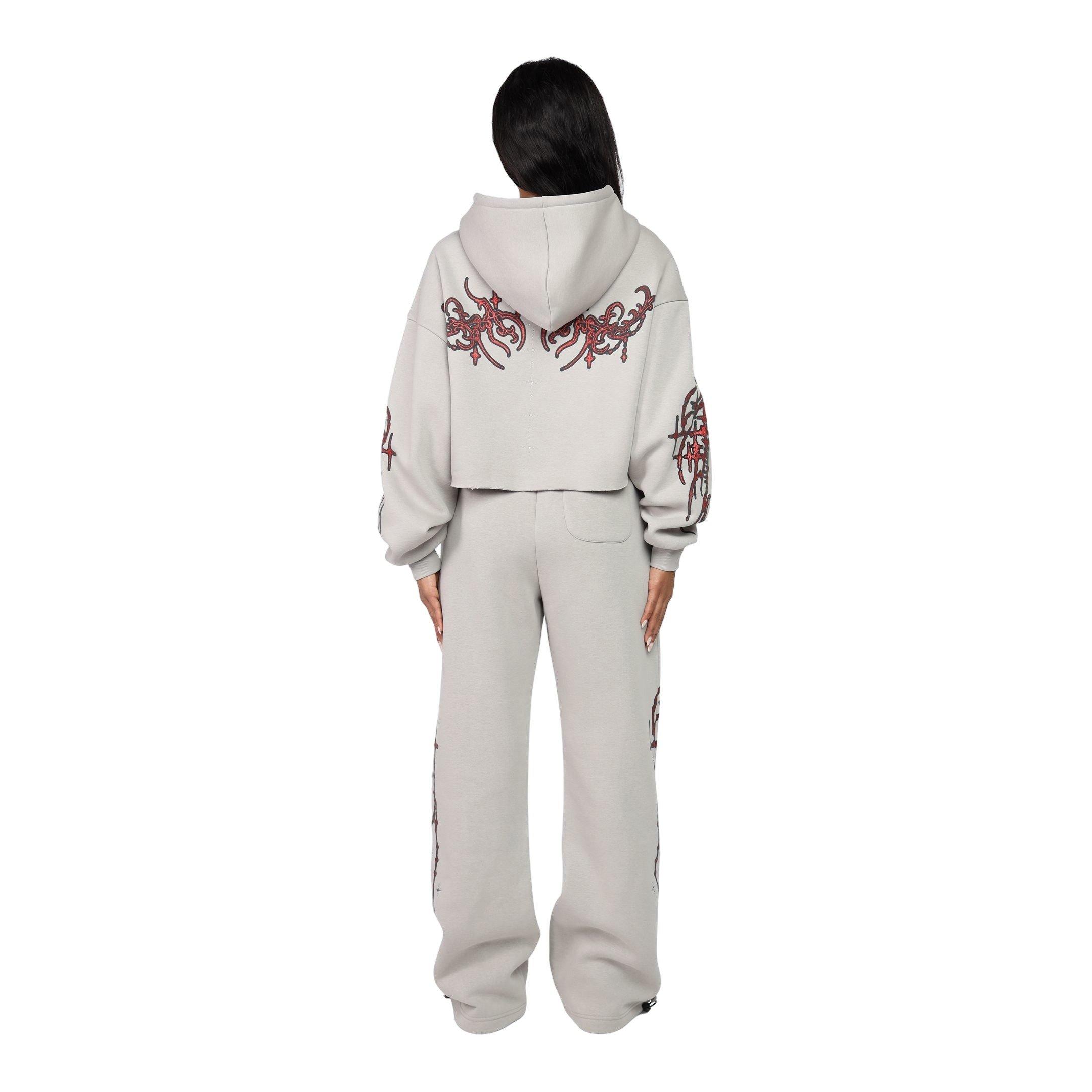 Smoke Rise Women's Hand Oversized Fleece Hoodie - Tan - TAN Thumbnail View 5