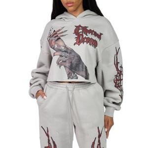 Smoke Rise Women's Hand Oversized Fleece Hoodie - Tan