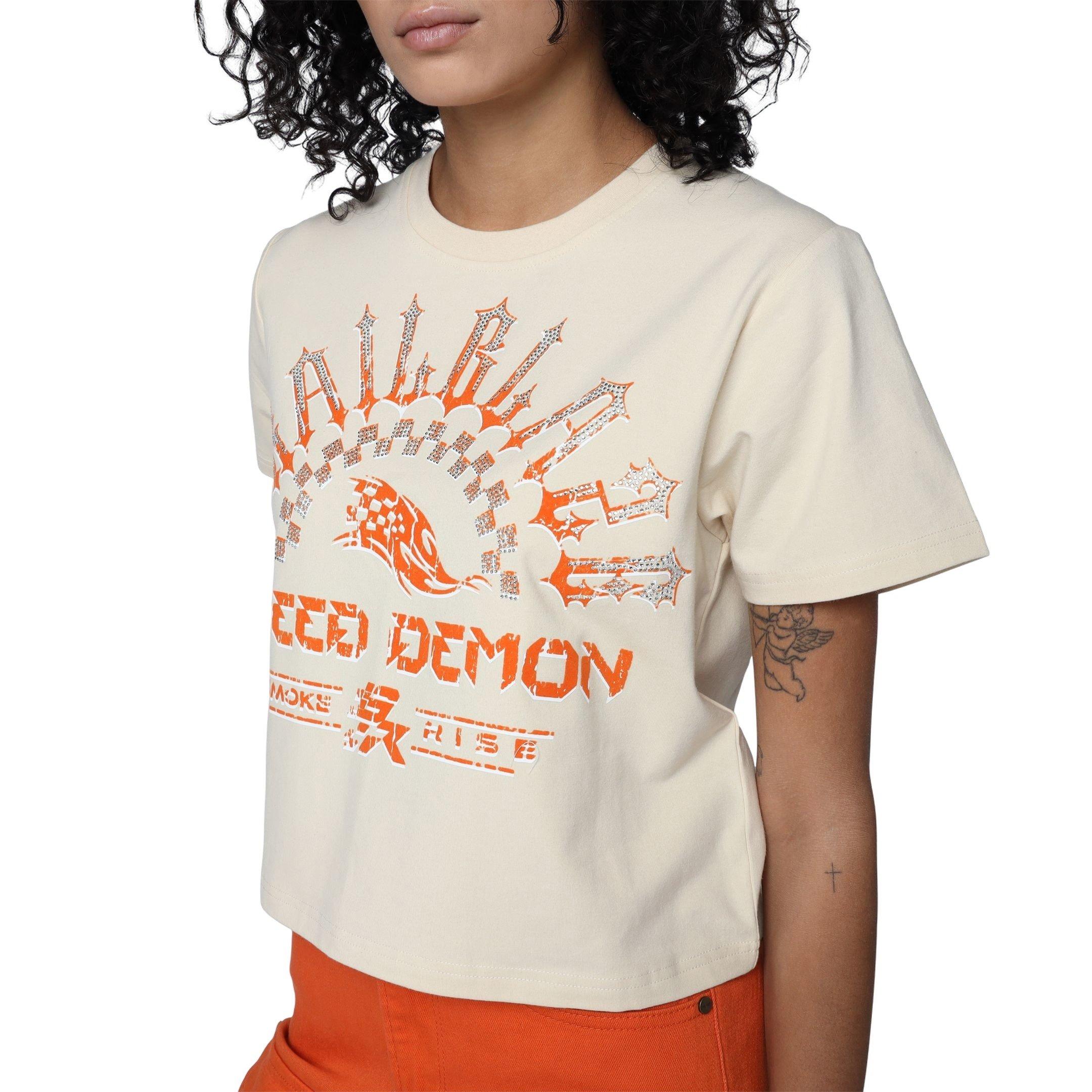 Smoke Rise Women's AJ3 Racing Tee - Black/Metallic Silver - BLACK/SILVER Thumbnail View 4