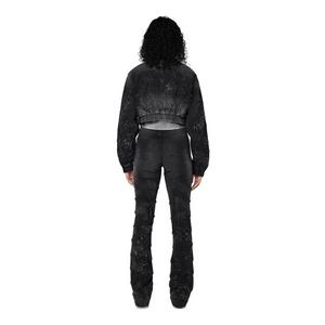 Smoke Rise Women's Flame High-Rise Denim Pants - Black
